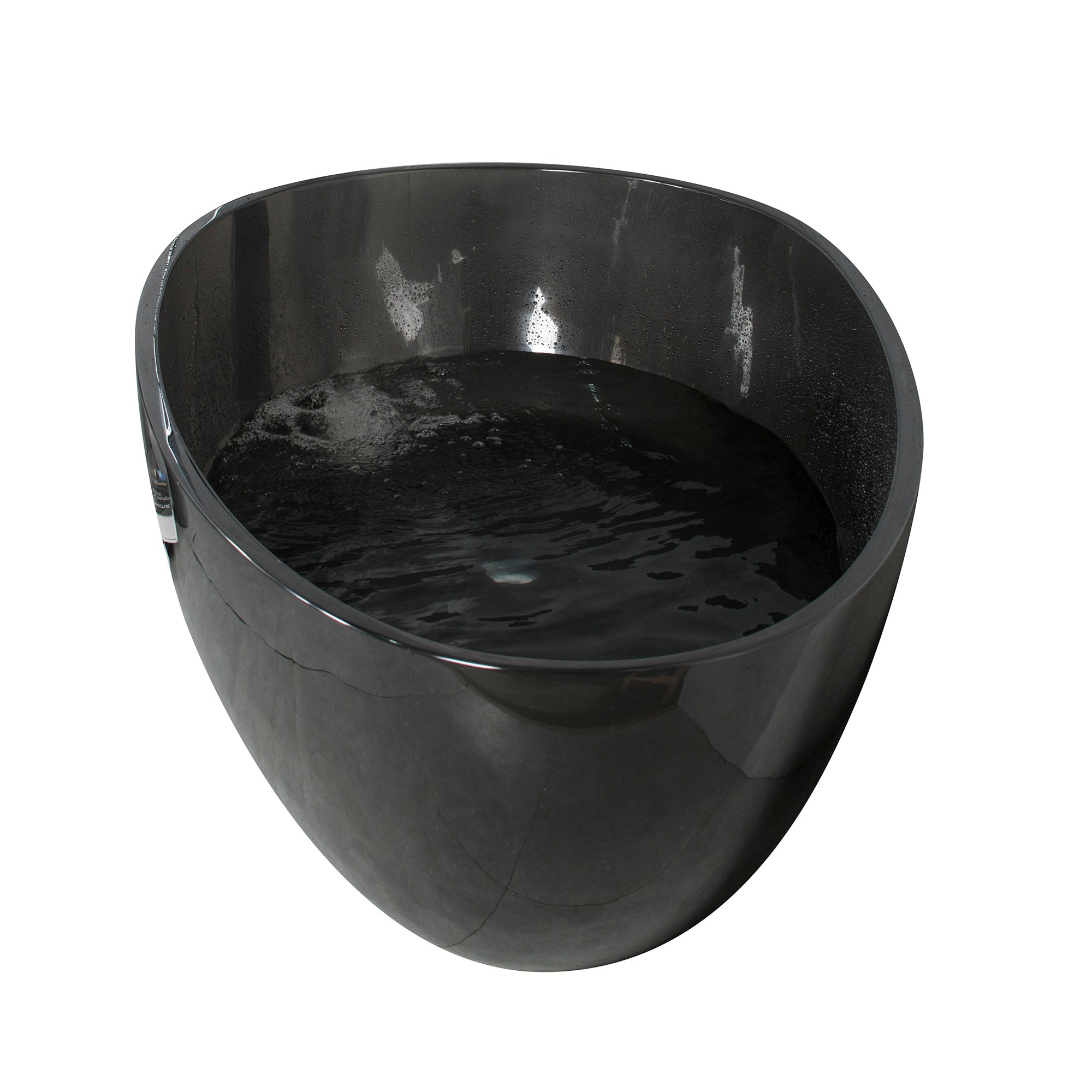 59 in. Solid Surface Double Slipper Freestanding Flat-bottom Soaking Bathtub in Matte White