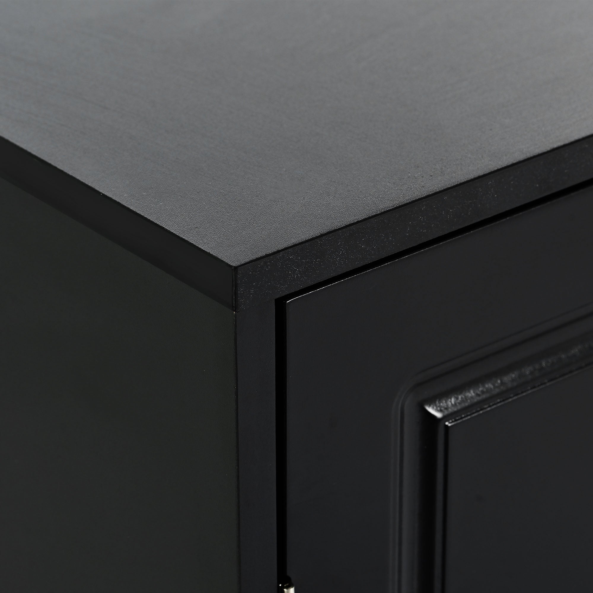 47 Inch Particle Board Modern Shoe Cabinet with Adjustable Shelves and Doors