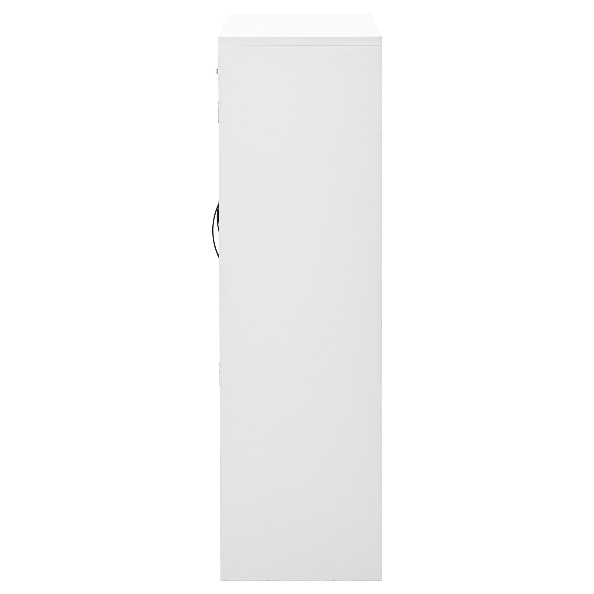 47 Inch Particle Board Modern Shoe Cabinet with Adjustable Shelves and Doors