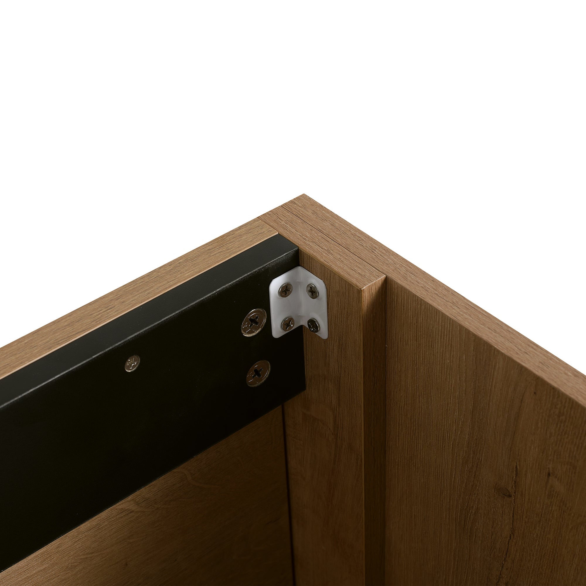 36 Inch Plywood Wall Mounted Bathroom Vanity Set with Integrated Drop-Shaped Resin Sink