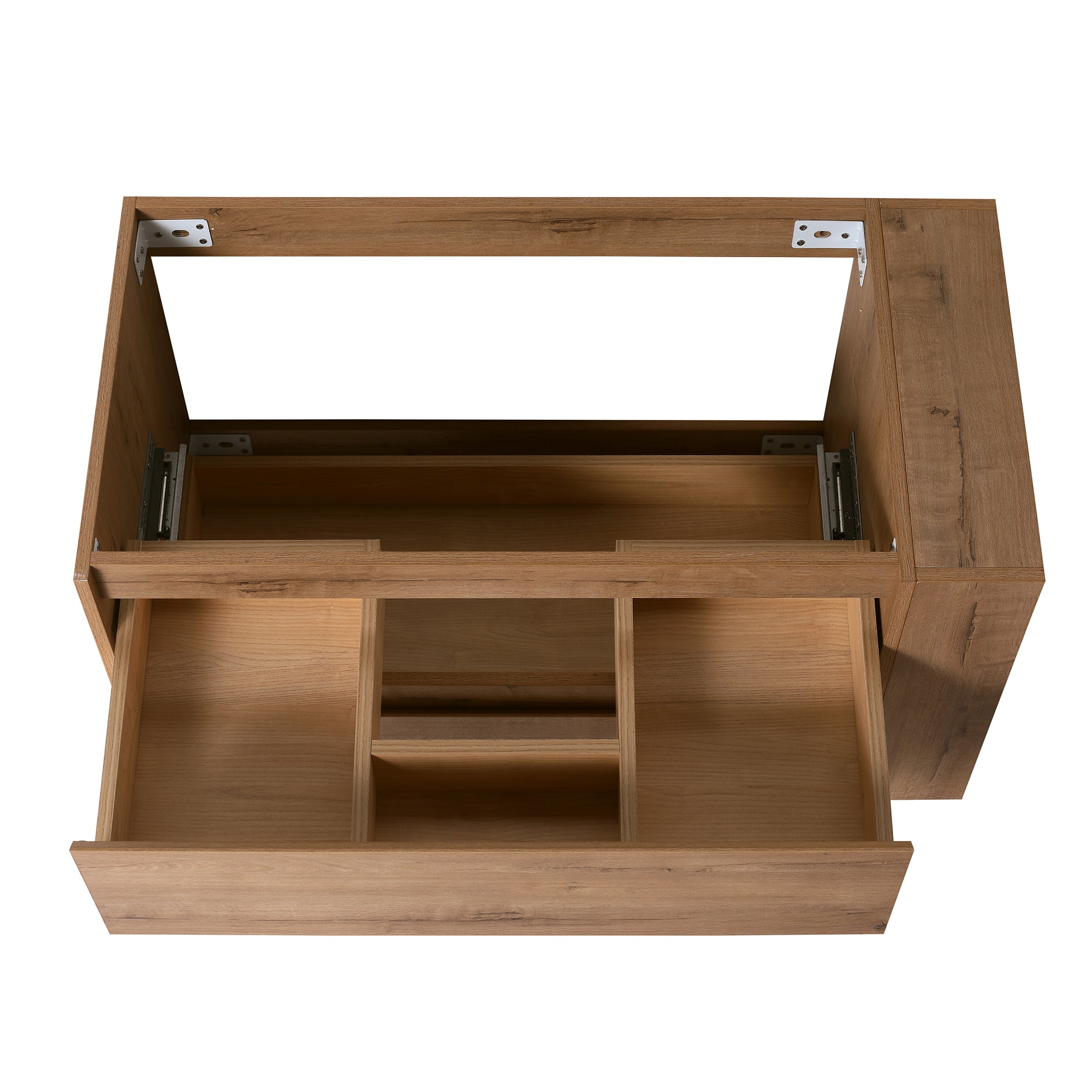 36 Inch Plywood Wall Mounted Bathroom Vanity Set with Integrated Gel Basin