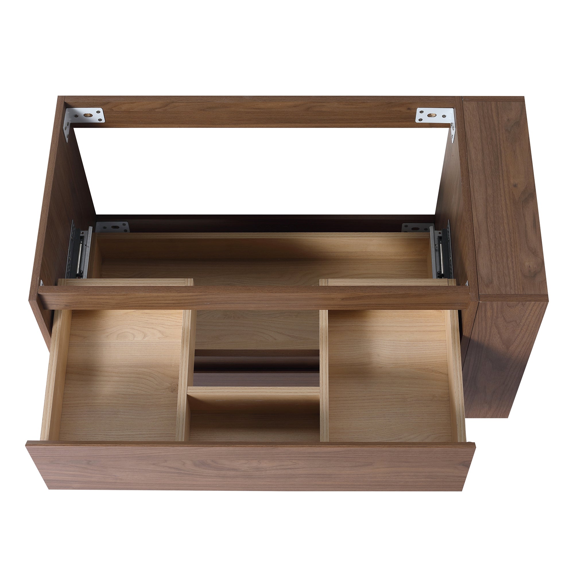 36 Inch Plywood Wall Mounted Bathroom Vanity Set with Integrated Gel Basin
