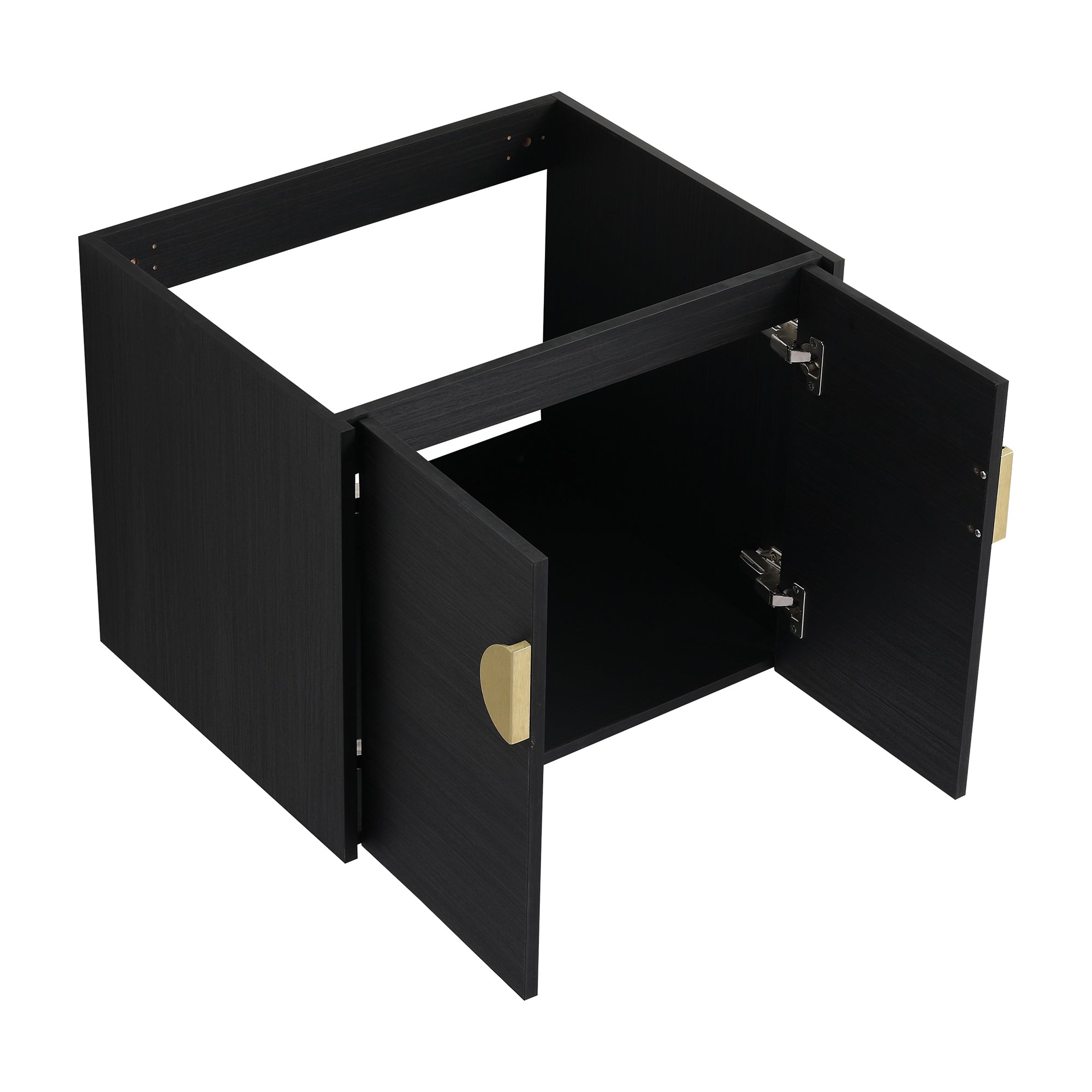 36 Inch Plywood Wall Mounted Bathroom Vanity Set with Integrated Drop-Shaped Resin Sink