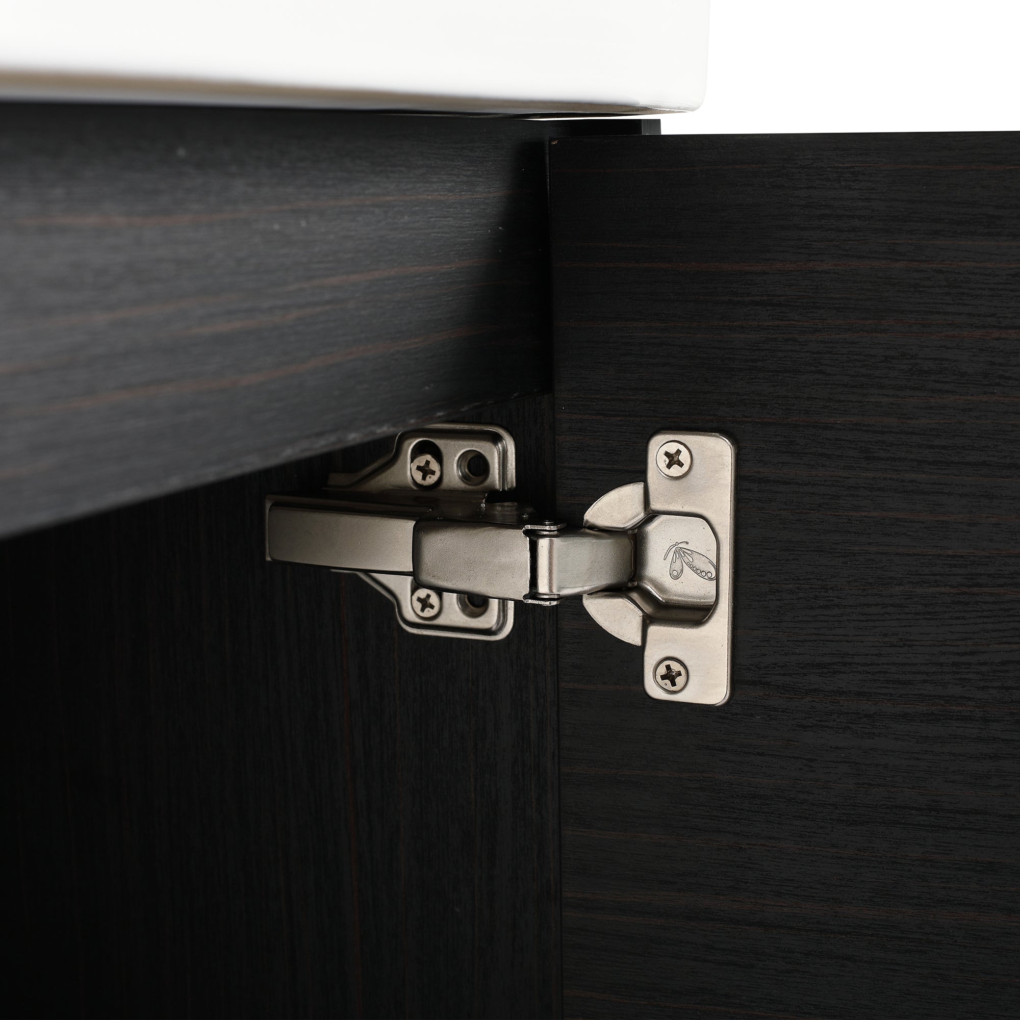 36 Inch Plywood Wall Mounted Bathroom Vanity Set with Integrated Drop-Shaped Resin Sink