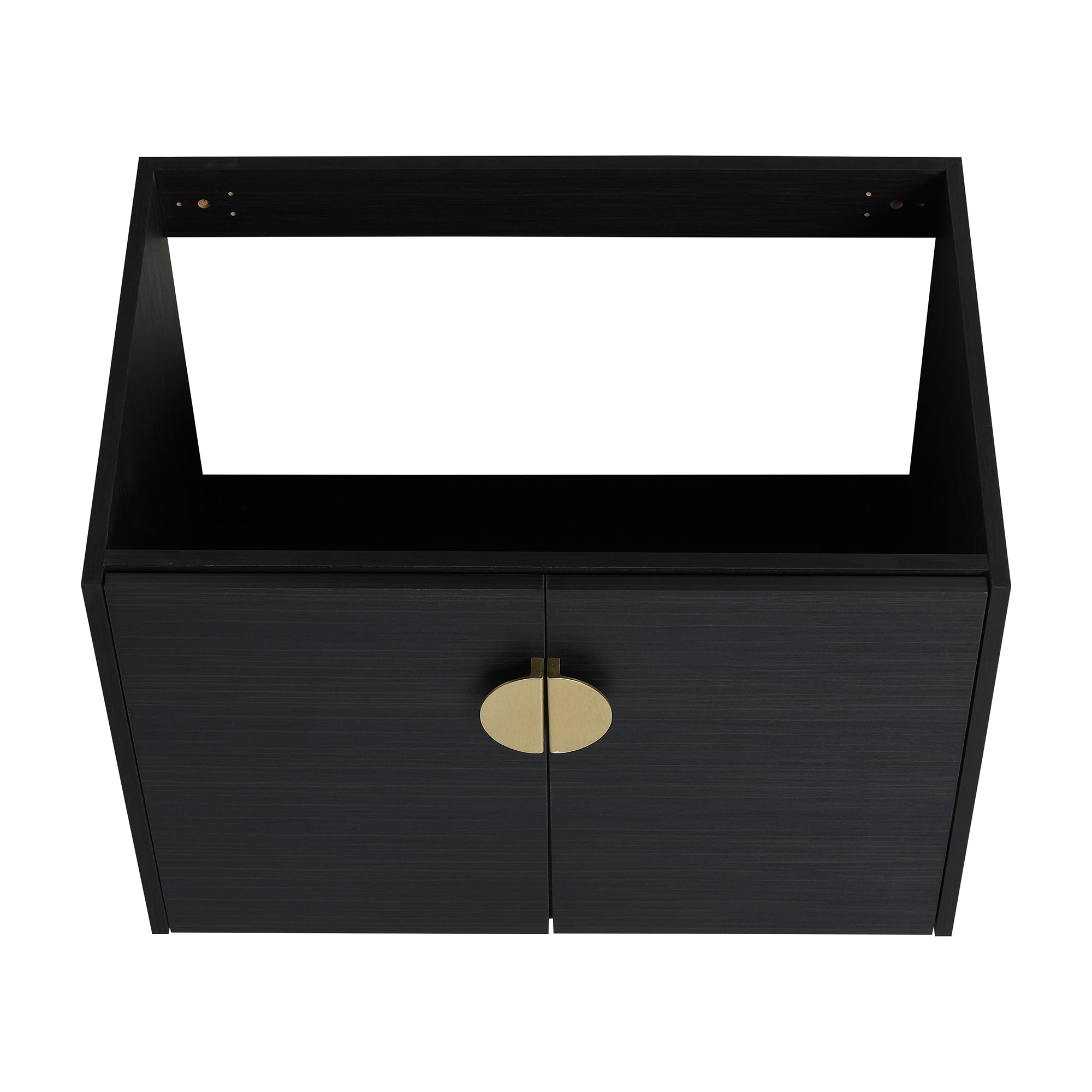 36 Inch Plywood Wall Mounted Bathroom Vanity Set with Integrated Drop-Shaped Resin Sink