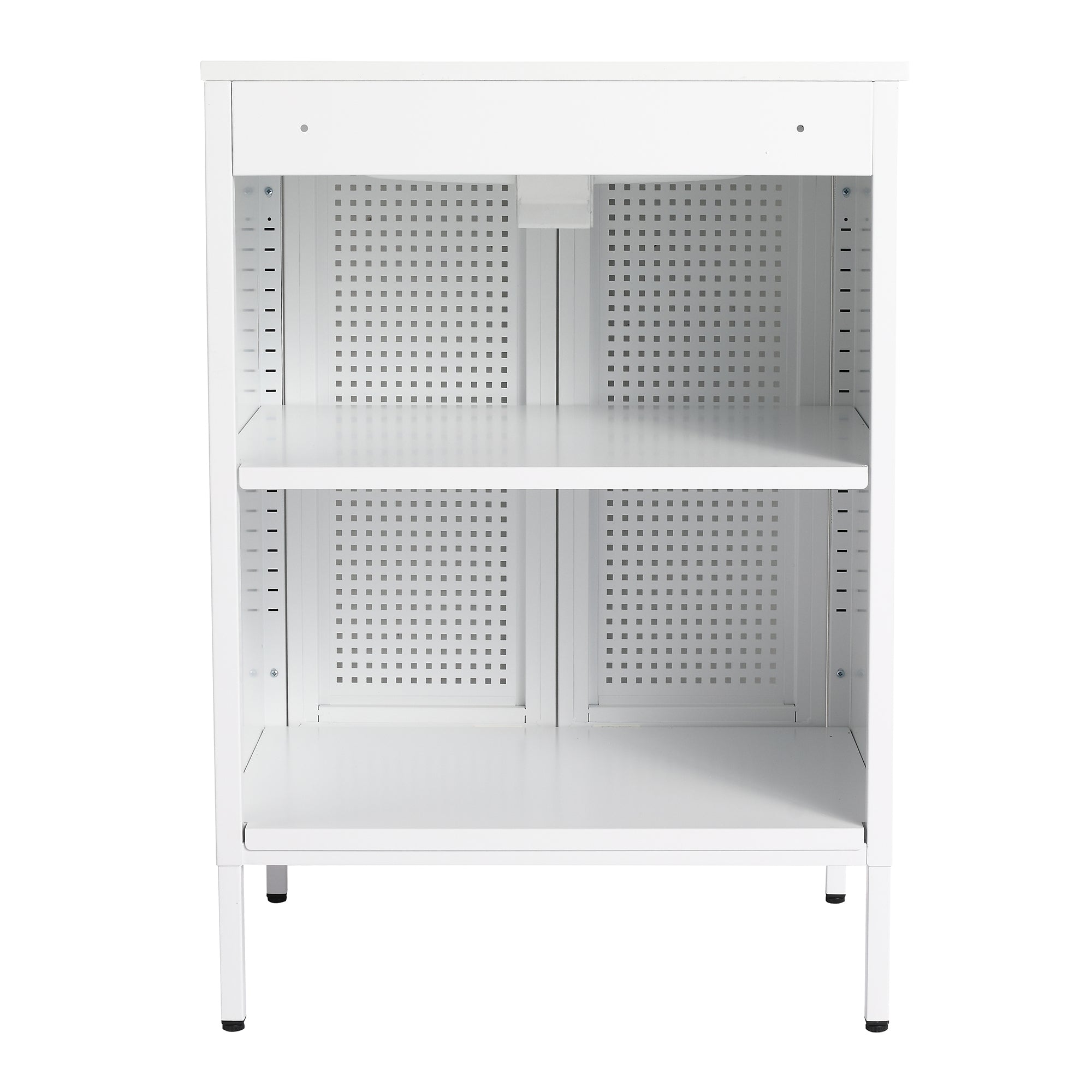 24 Inch Steel Freestanding Bathroom Vanity Set with Integrated Resin Basin and Door