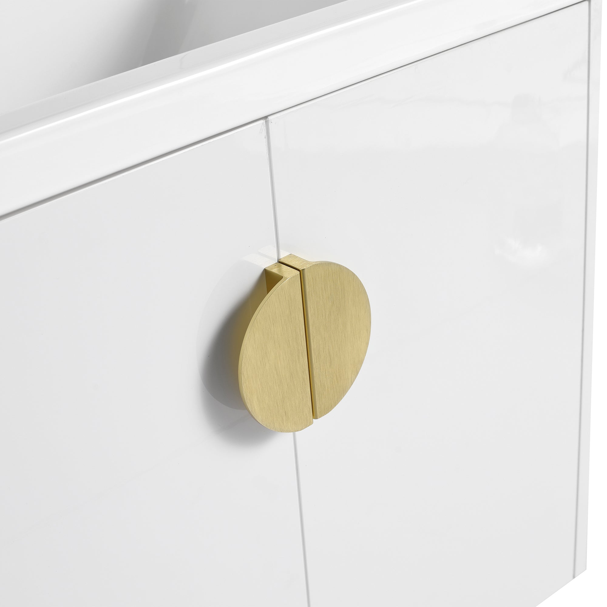 24"/28" inch Wall Mounted Bathroom Vanity Set in White with Integrated Ceramic Sink