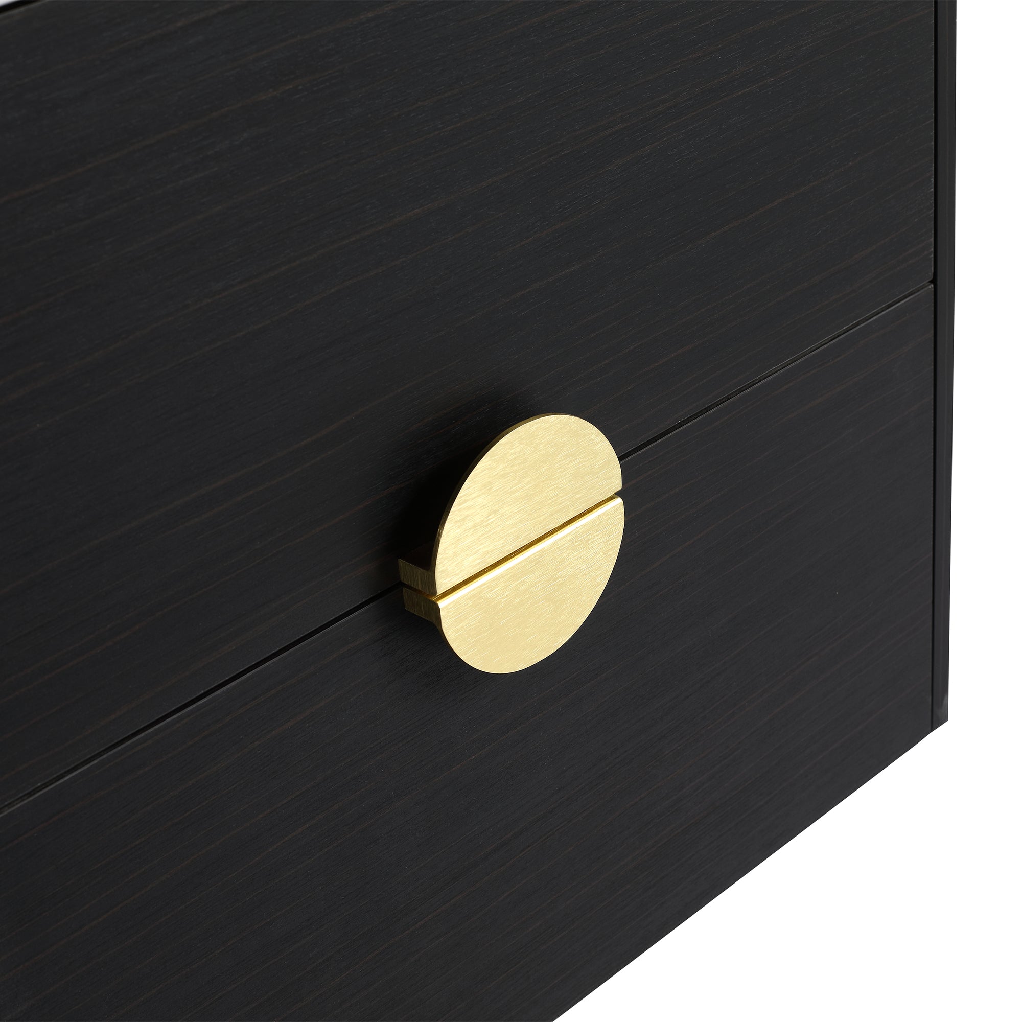 24 inch Wall-Mounted Bathroom Vanity Set in Black with Integrated Ceramic Sink