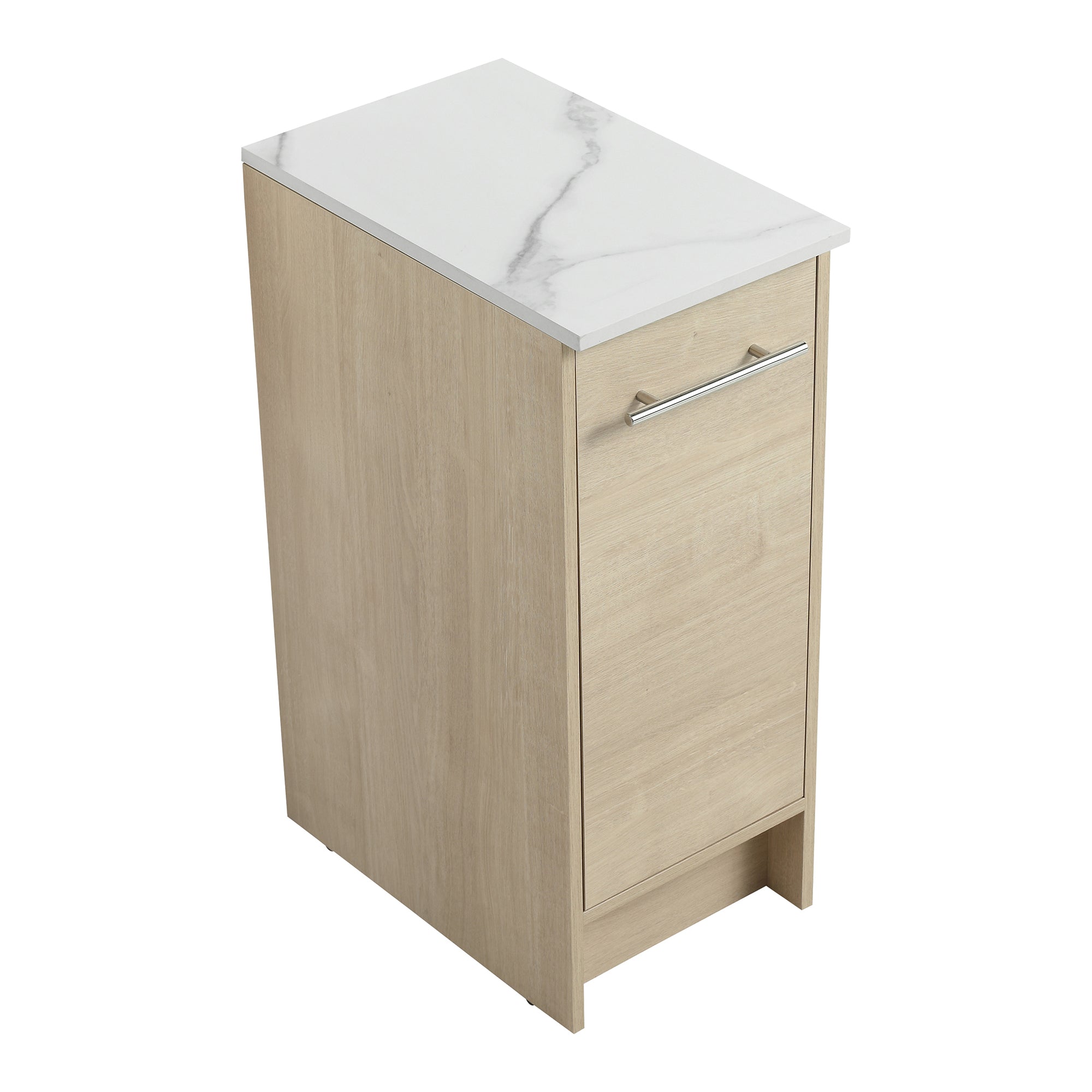 12 inch Plywood Freestanding Bathroom Vanity Set with Shelf and Slate Top