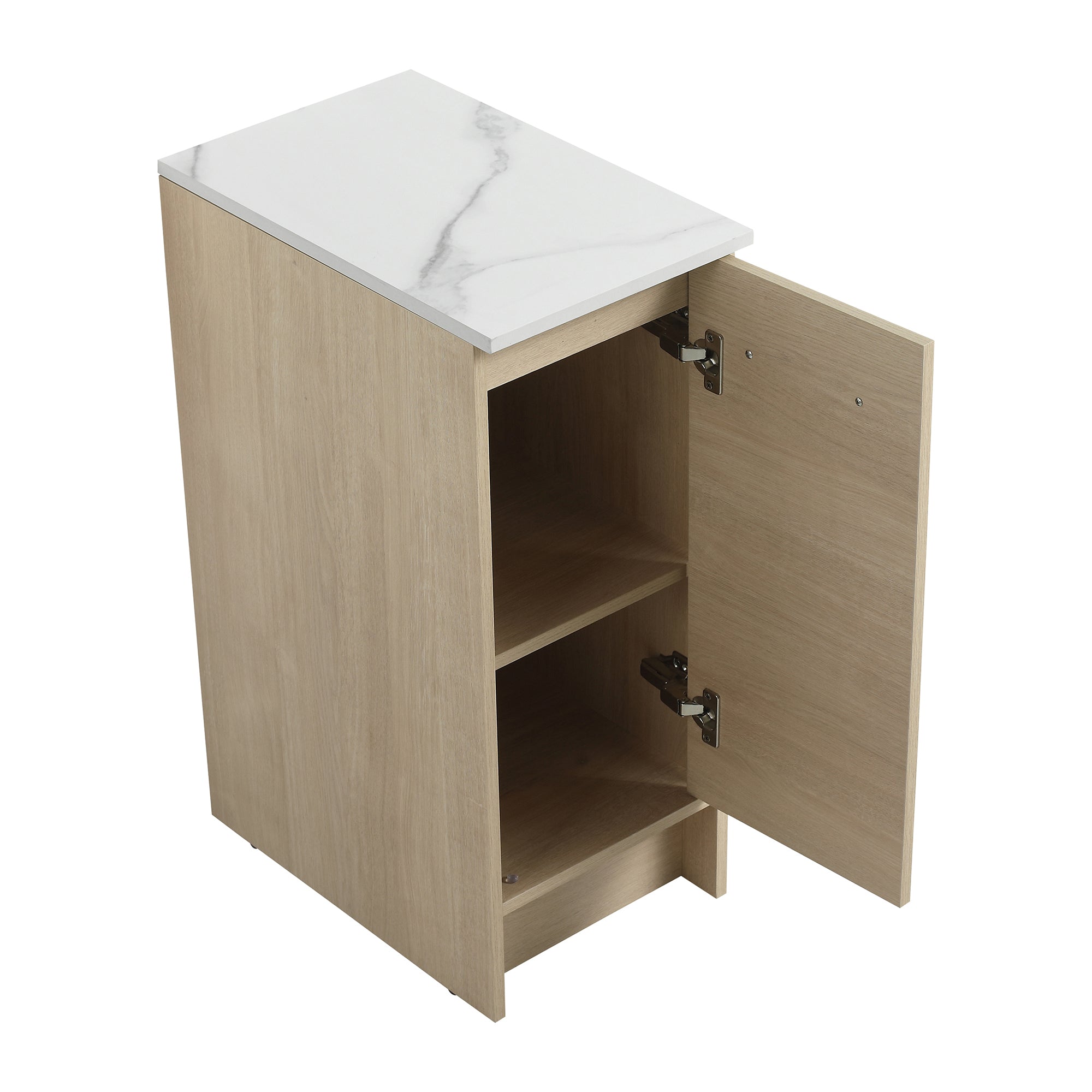 12 inch Plywood Freestanding Bathroom Vanity Set with Shelf and Slate Top