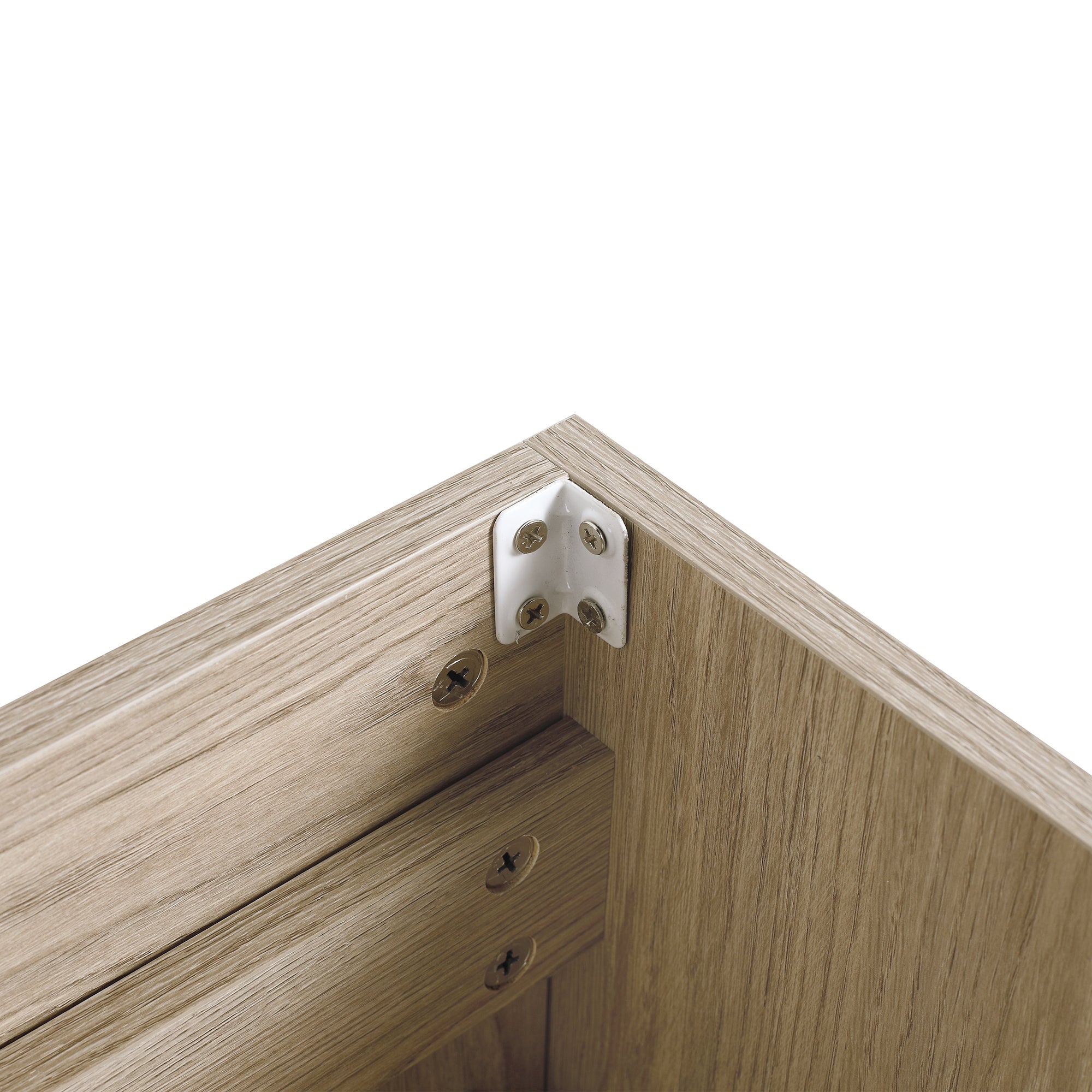 24 Inch Plywood Freestanding Bathroom Vanity With White Resin Sink and Doors and shelf