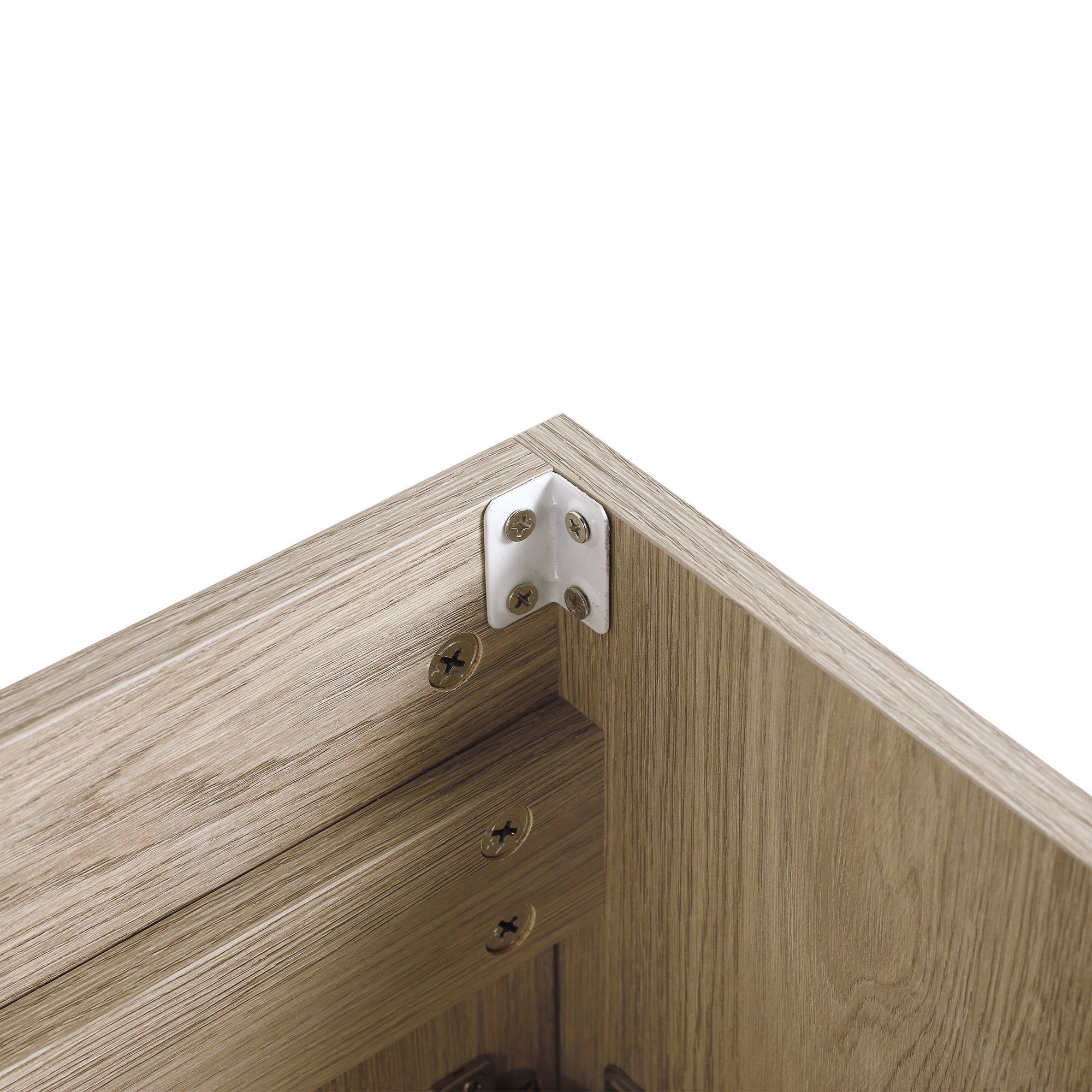 24 Inch Plywood Freestanding Bathroom Vanity With White Resin Sink and Doors and shelf