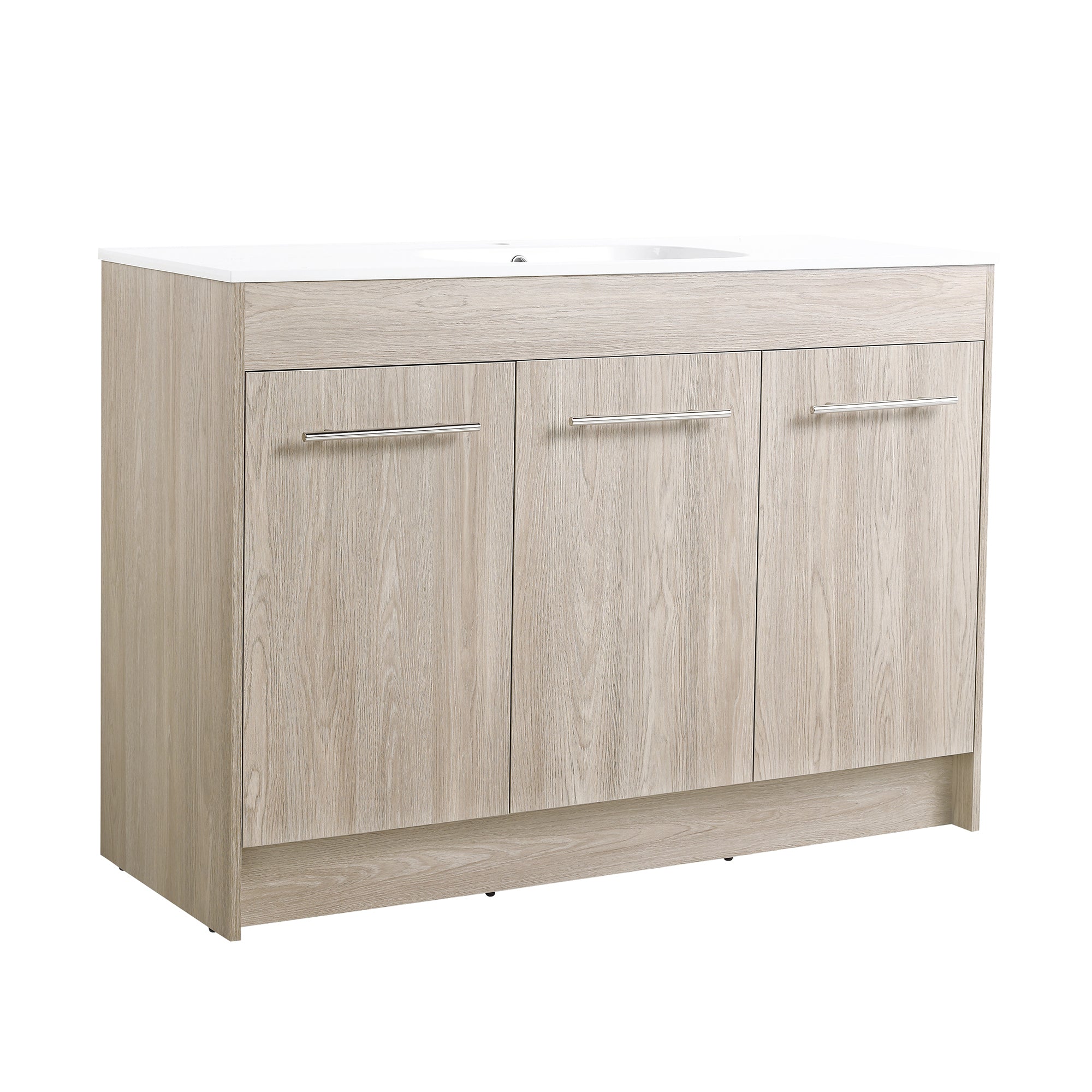 36 Inch Plywood Freestanding Bathroom Vanity with Gel Basin and Doors