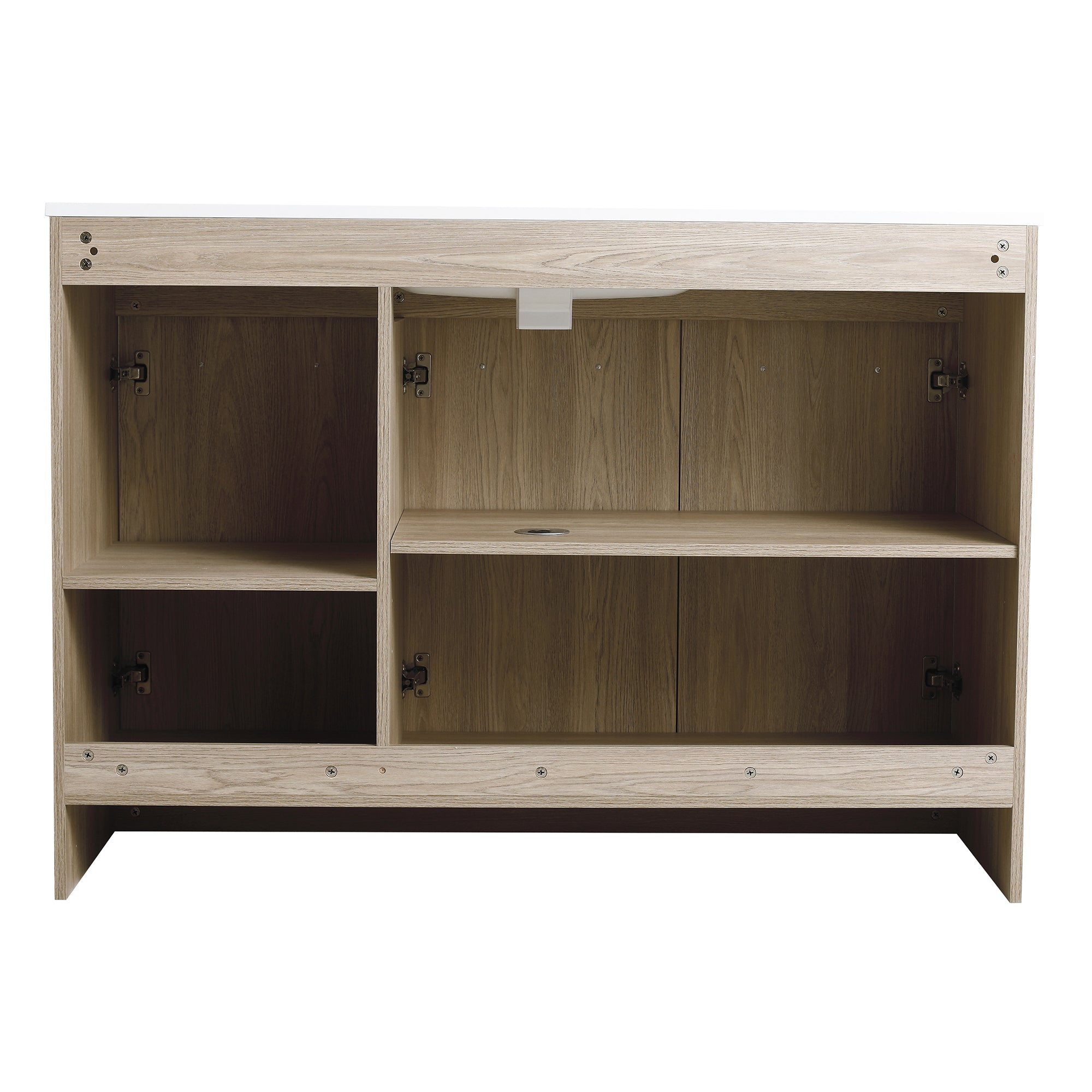 36 Inch Plywood Freestanding Bathroom Vanity with Gel Basin and Doors