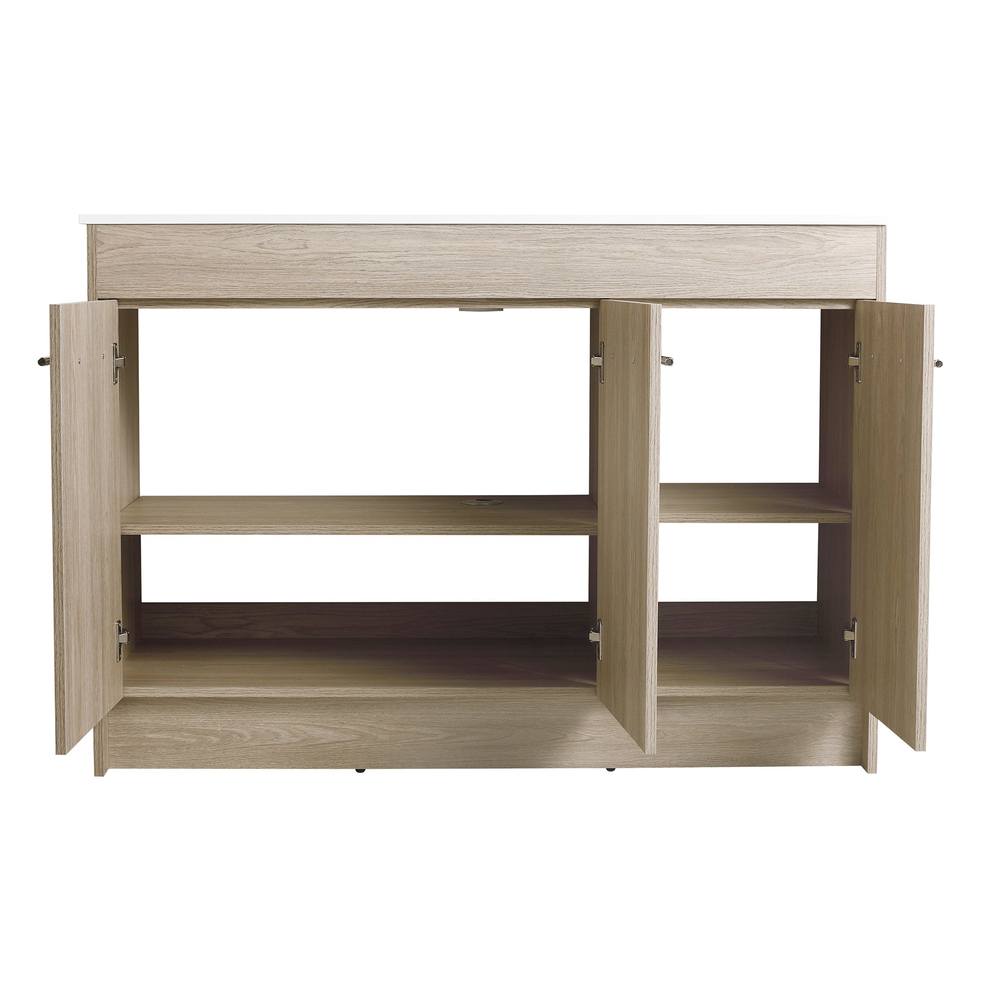 36 Inch Plywood Freestanding Bathroom Vanity with Gel Basin and Doors
