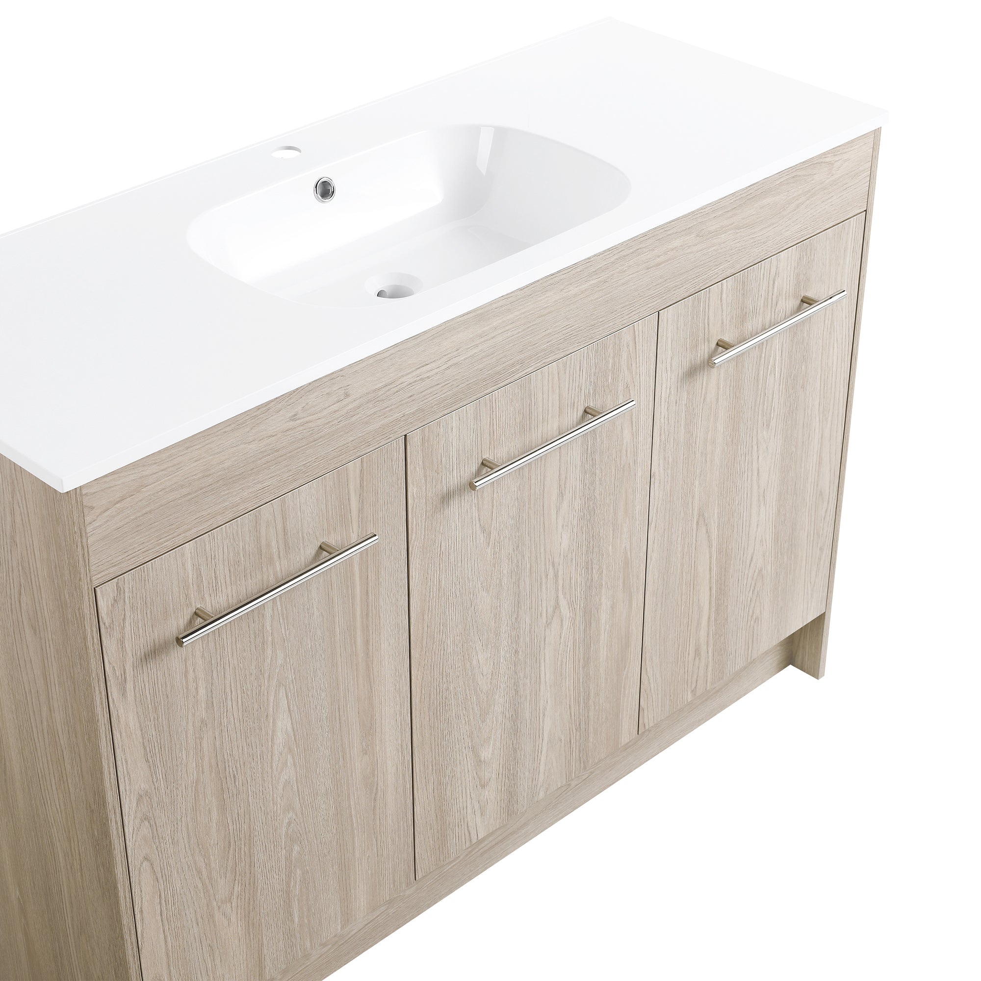 36 Inch Plywood Freestanding Bathroom Vanity with Gel Basin and Doors
