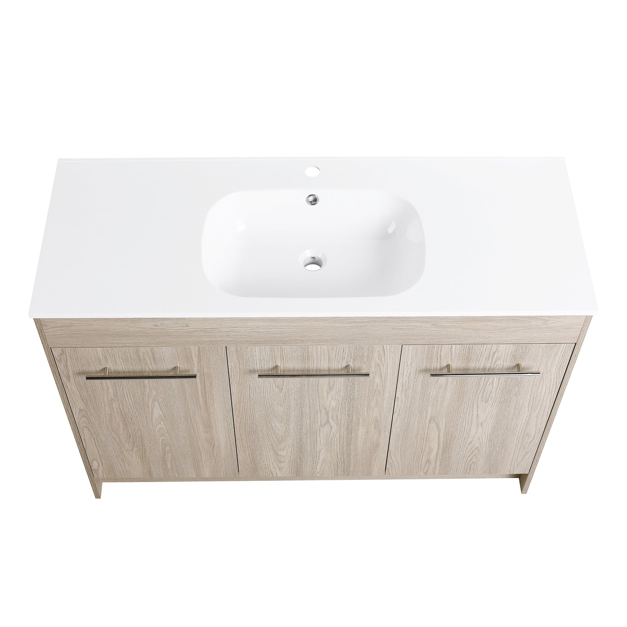 36 Inch Plywood Freestanding Bathroom Vanity with Gel Basin and Doors