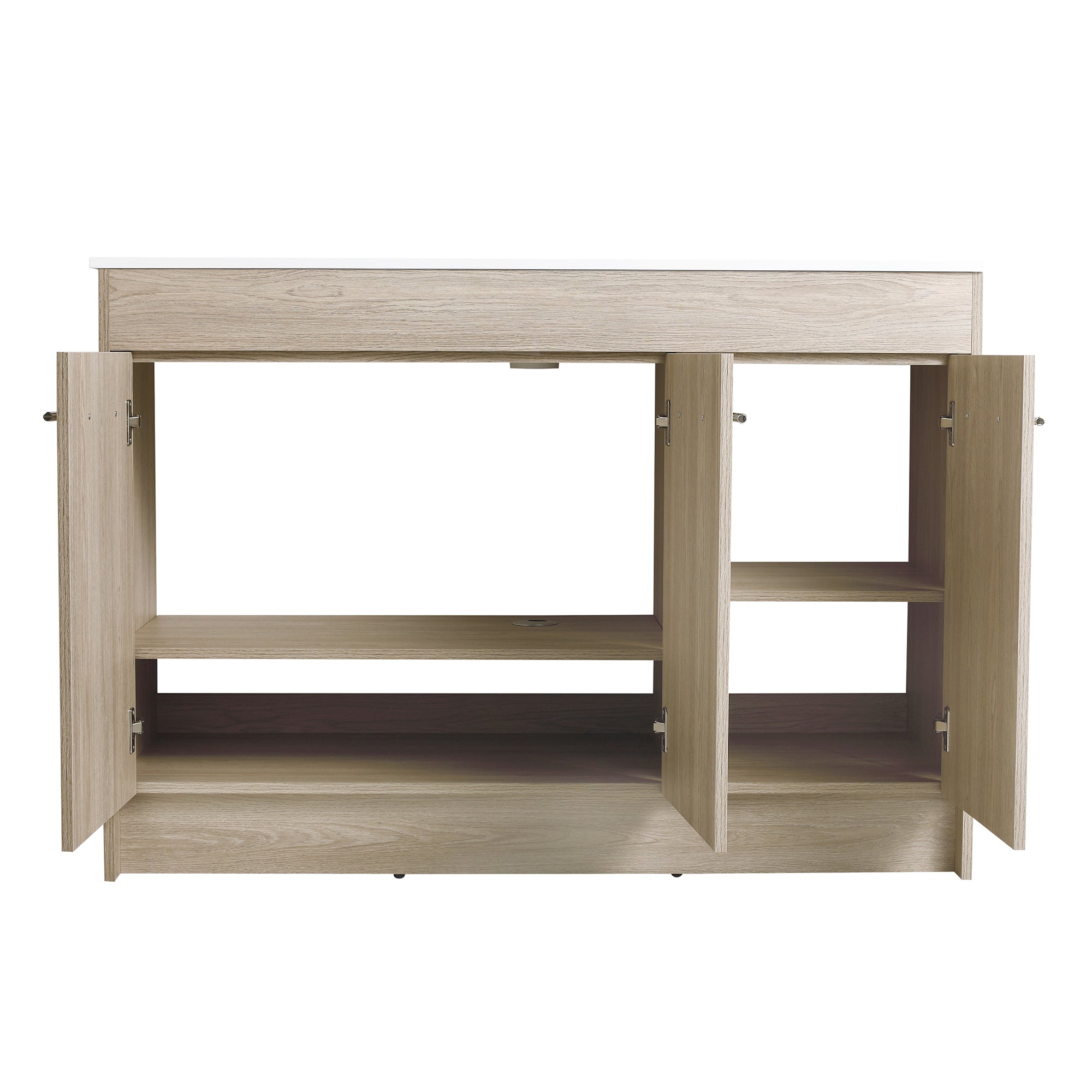 36 Inch Plywood Freestanding Bathroom Vanity with Gel Basin and Doors