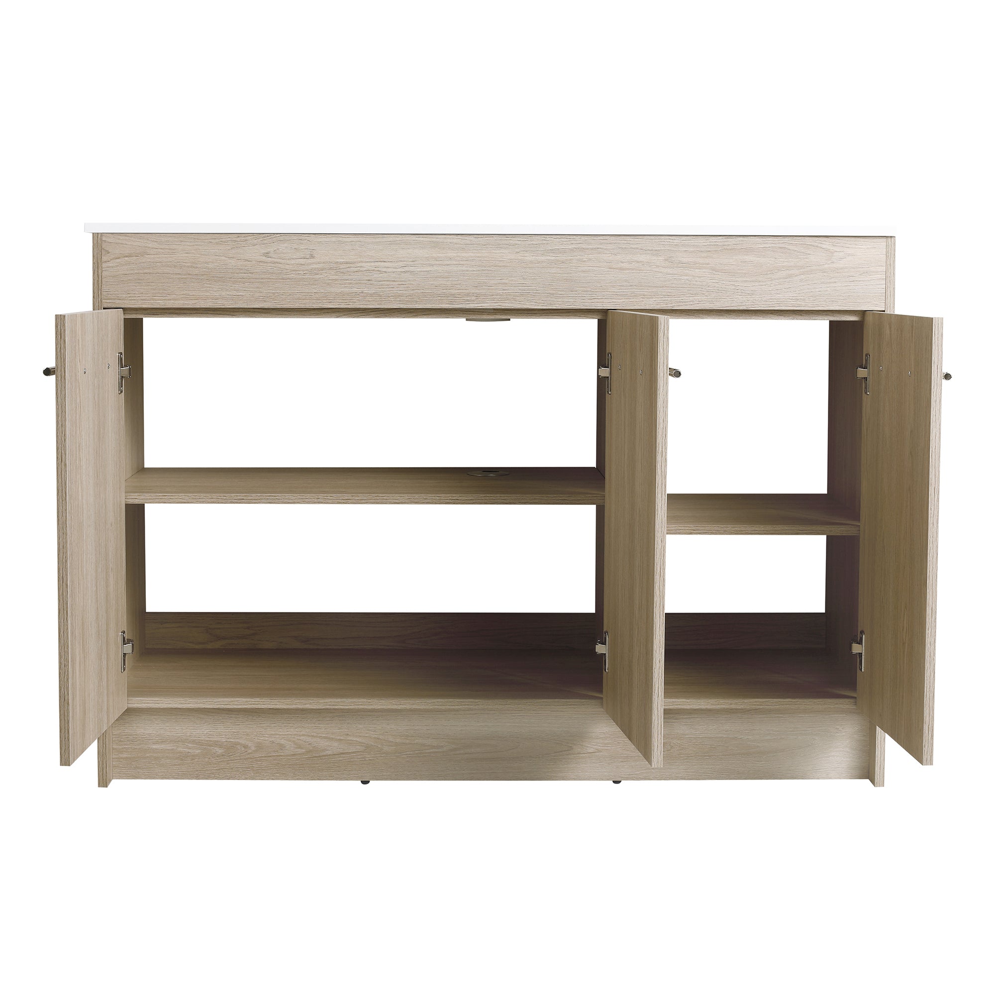 36 Inch Plywood Freestanding Bathroom Vanity with Gel Basin and Doors