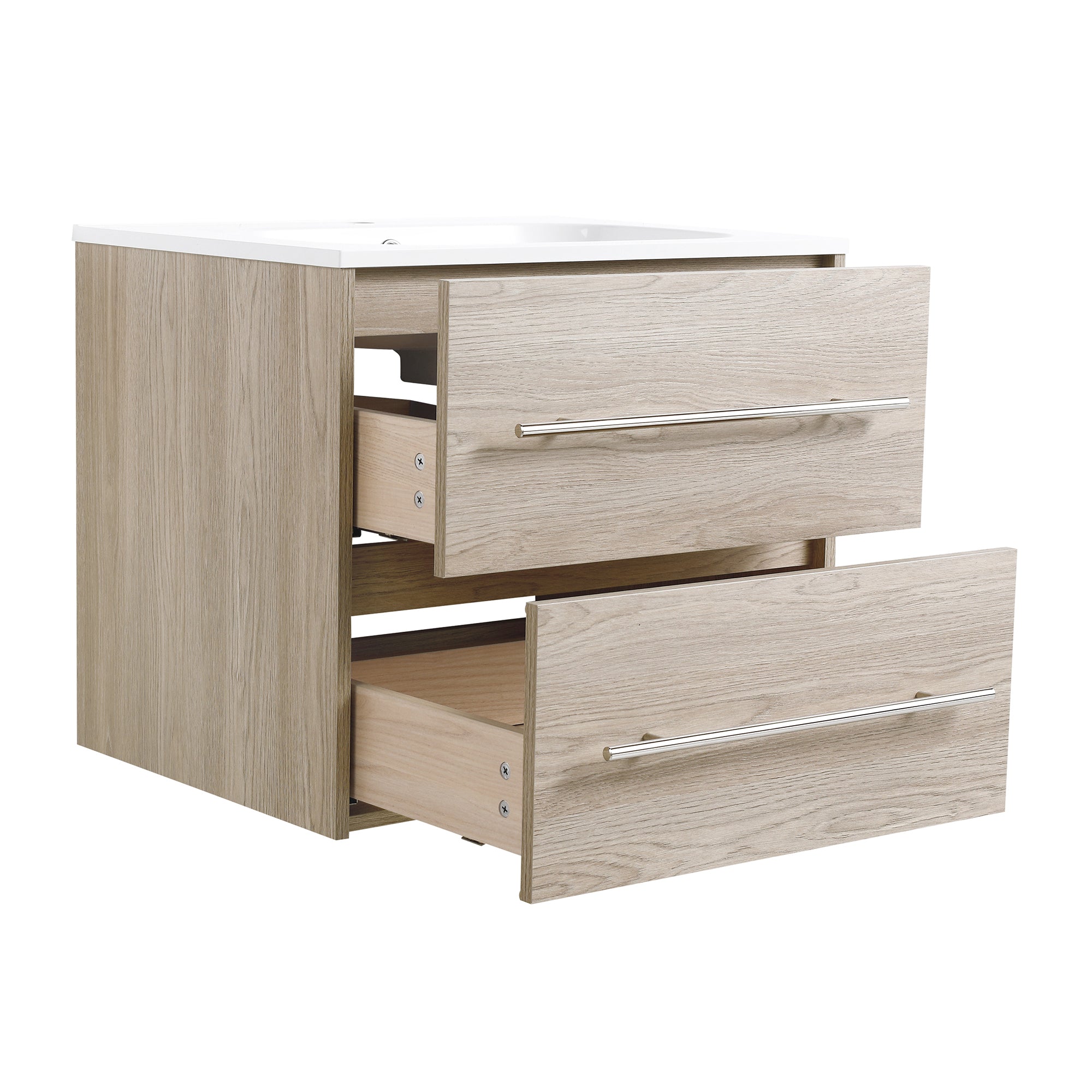36 Inch Plywood Freestanding Bathroom Vanity with Gel Basin and Doors