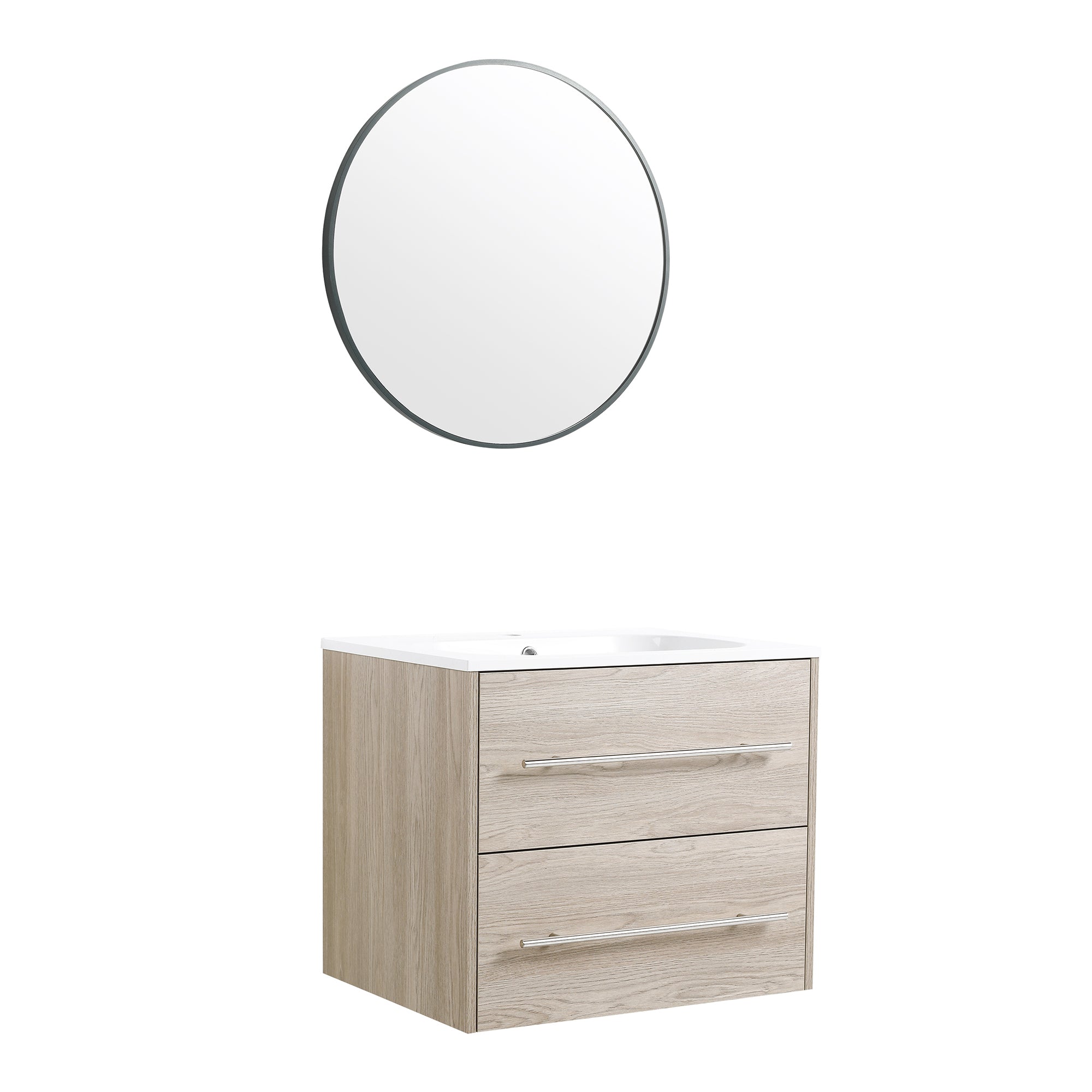 36 Inch Plywood Freestanding Bathroom Vanity with Gel Basin and Doors