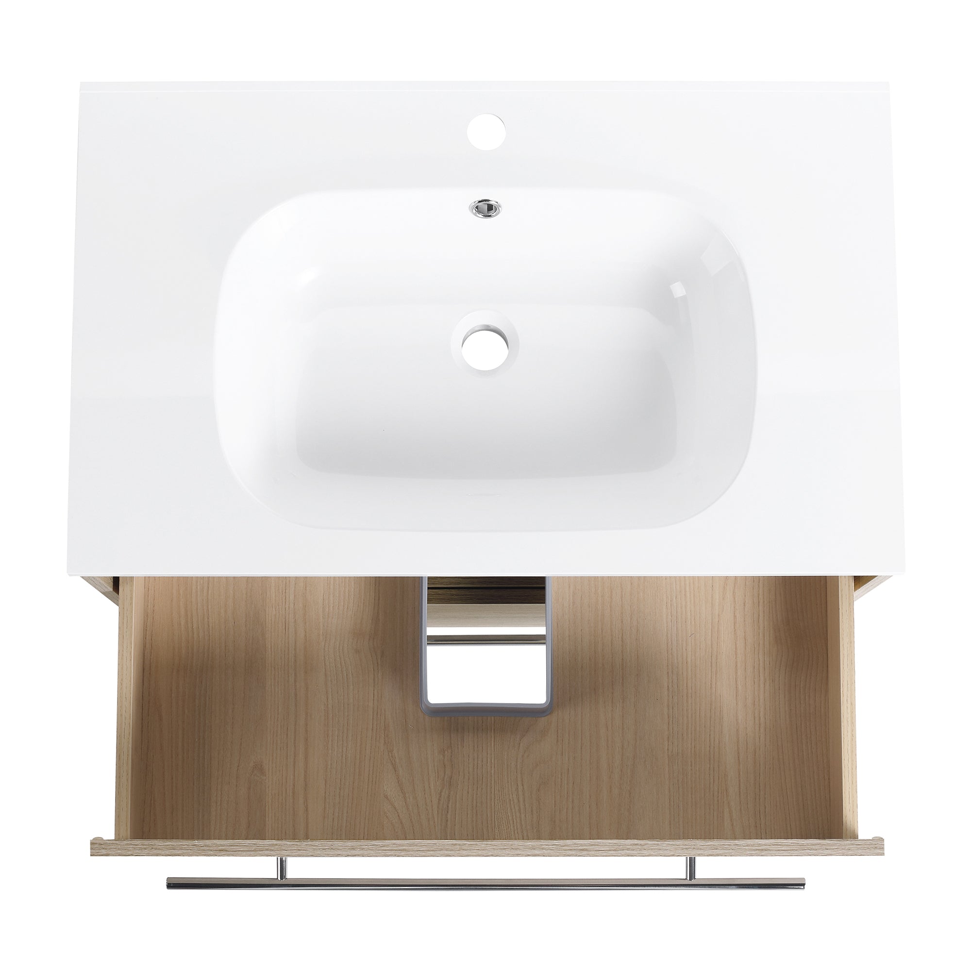 36 Inch Plywood Freestanding Bathroom Vanity with Gel Basin and Doors