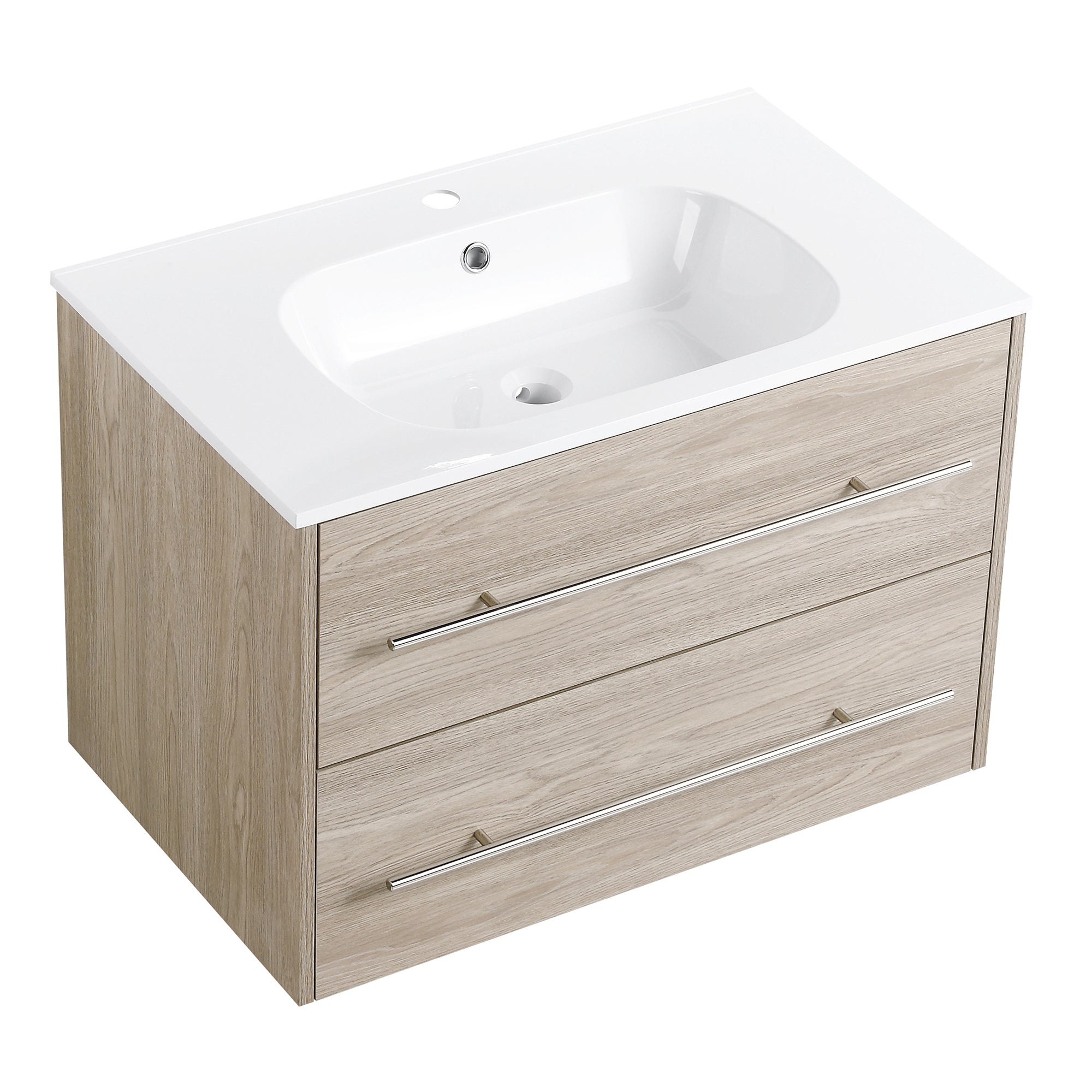 36 Inch Plywood Freestanding Bathroom Vanity with Gel Basin and Doors