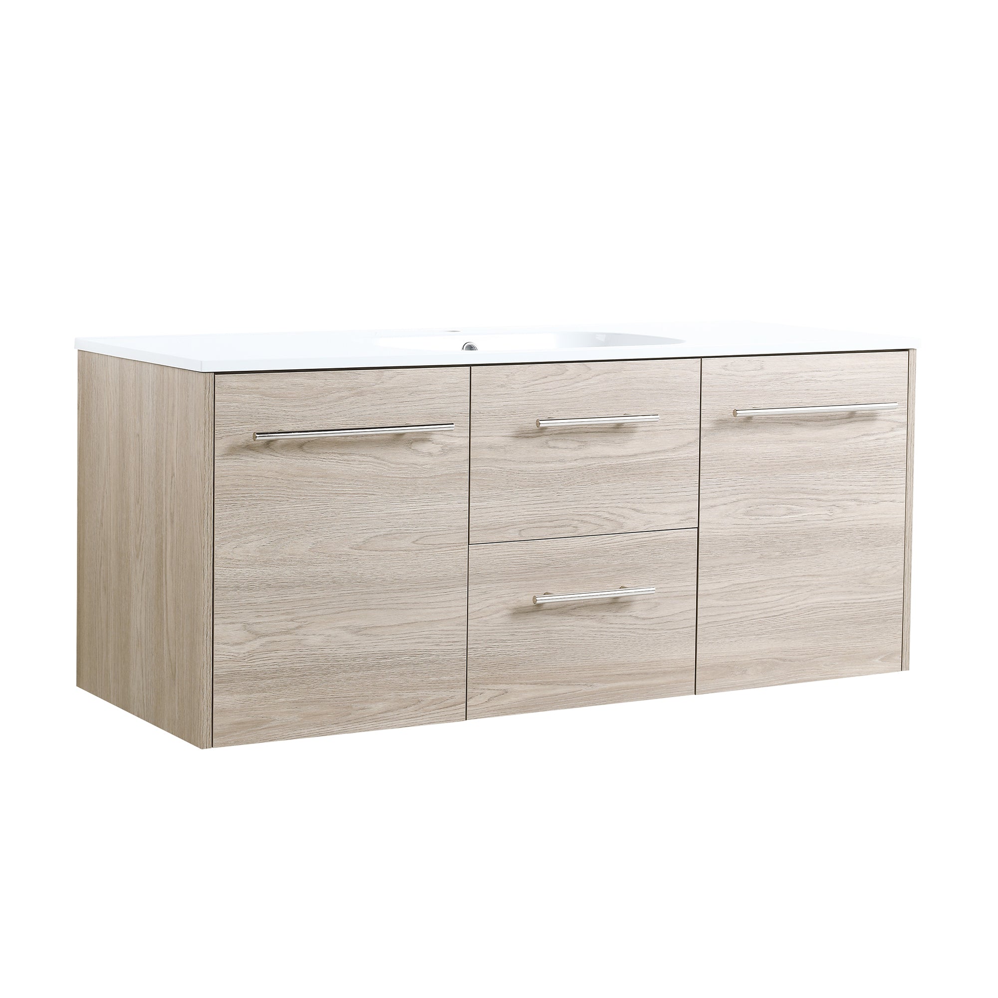 36 Inch Plywood Freestanding Bathroom Vanity with Gel Basin and Doors