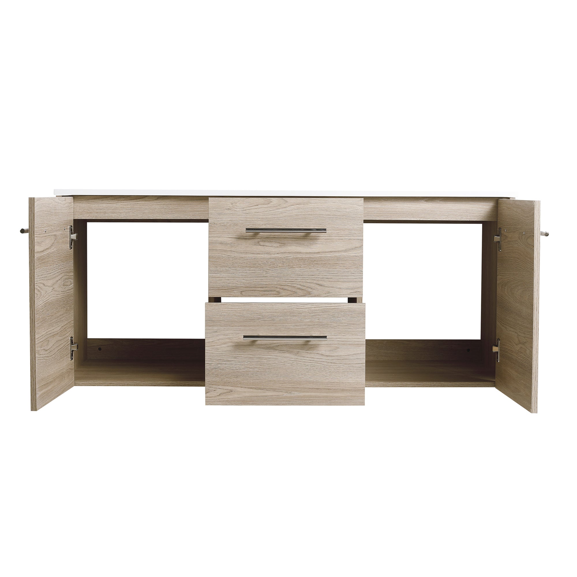 36 Inch Plywood Freestanding Bathroom Vanity with Gel Basin and Doors