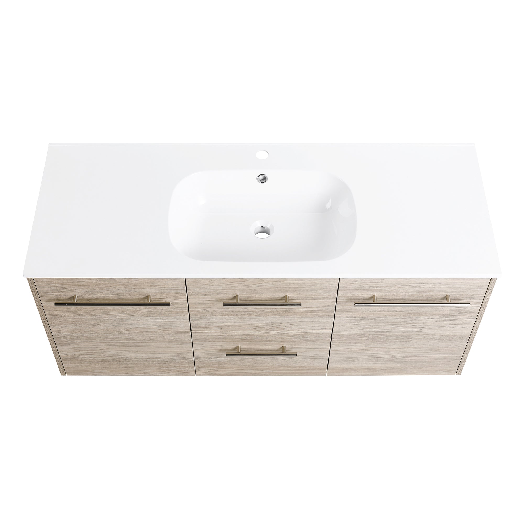 36 Inch Plywood Freestanding Bathroom Vanity with Gel Basin and Doors