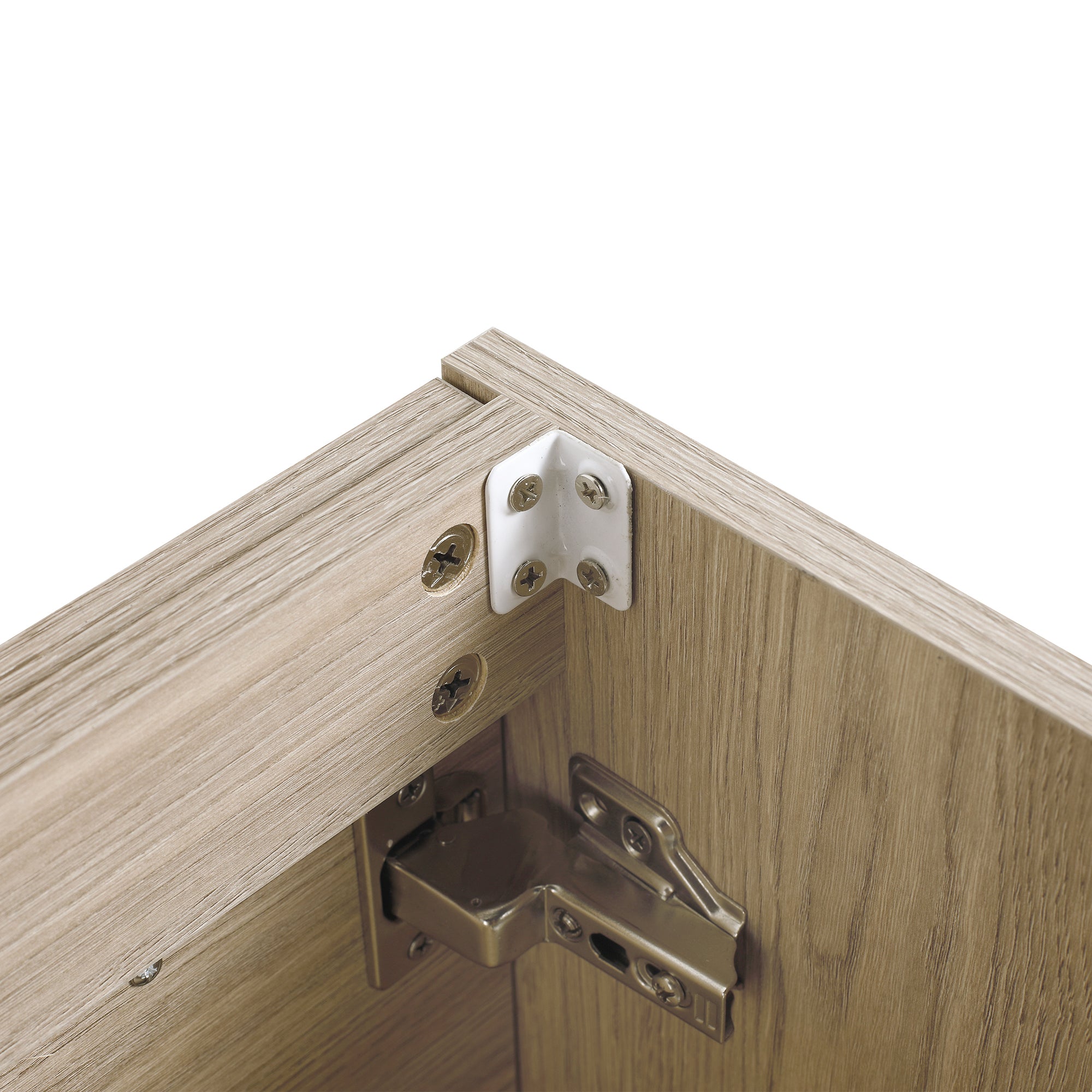 36 Inch Plywood Freestanding Bathroom Vanity with Gel Basin and Doors
