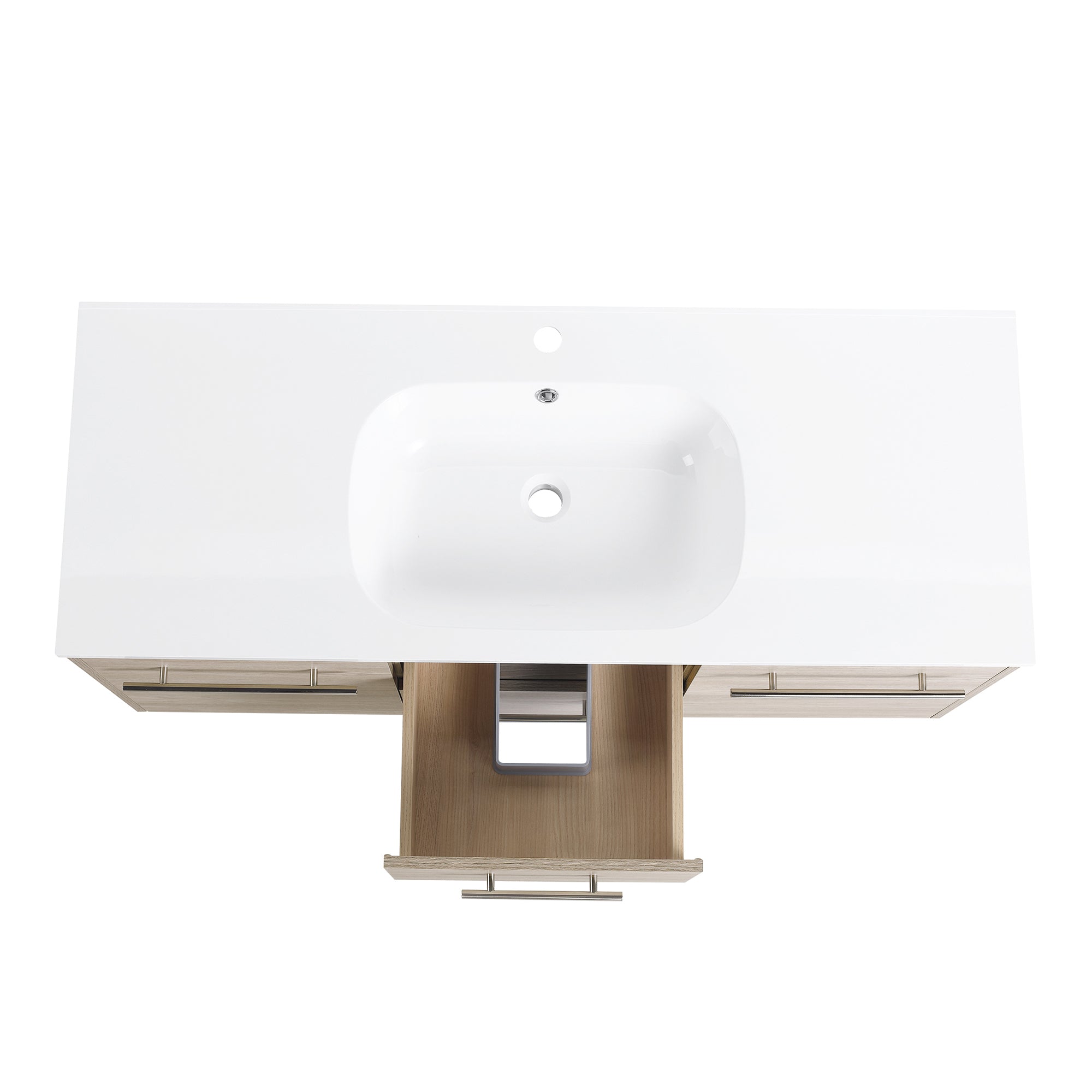 36 Inch Plywood Freestanding Bathroom Vanity with Gel Basin and Doors