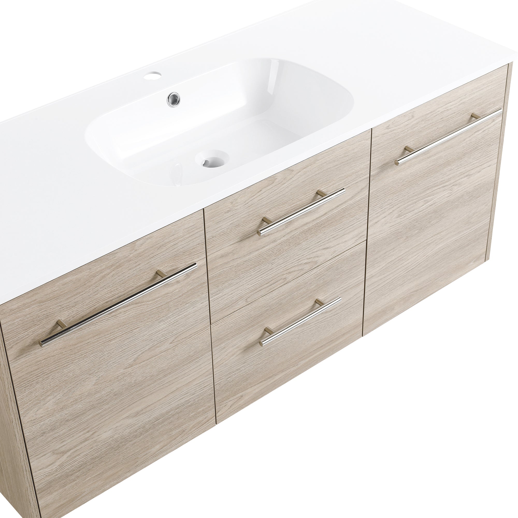 36 Inch Plywood Freestanding Bathroom Vanity with Gel Basin and Doors