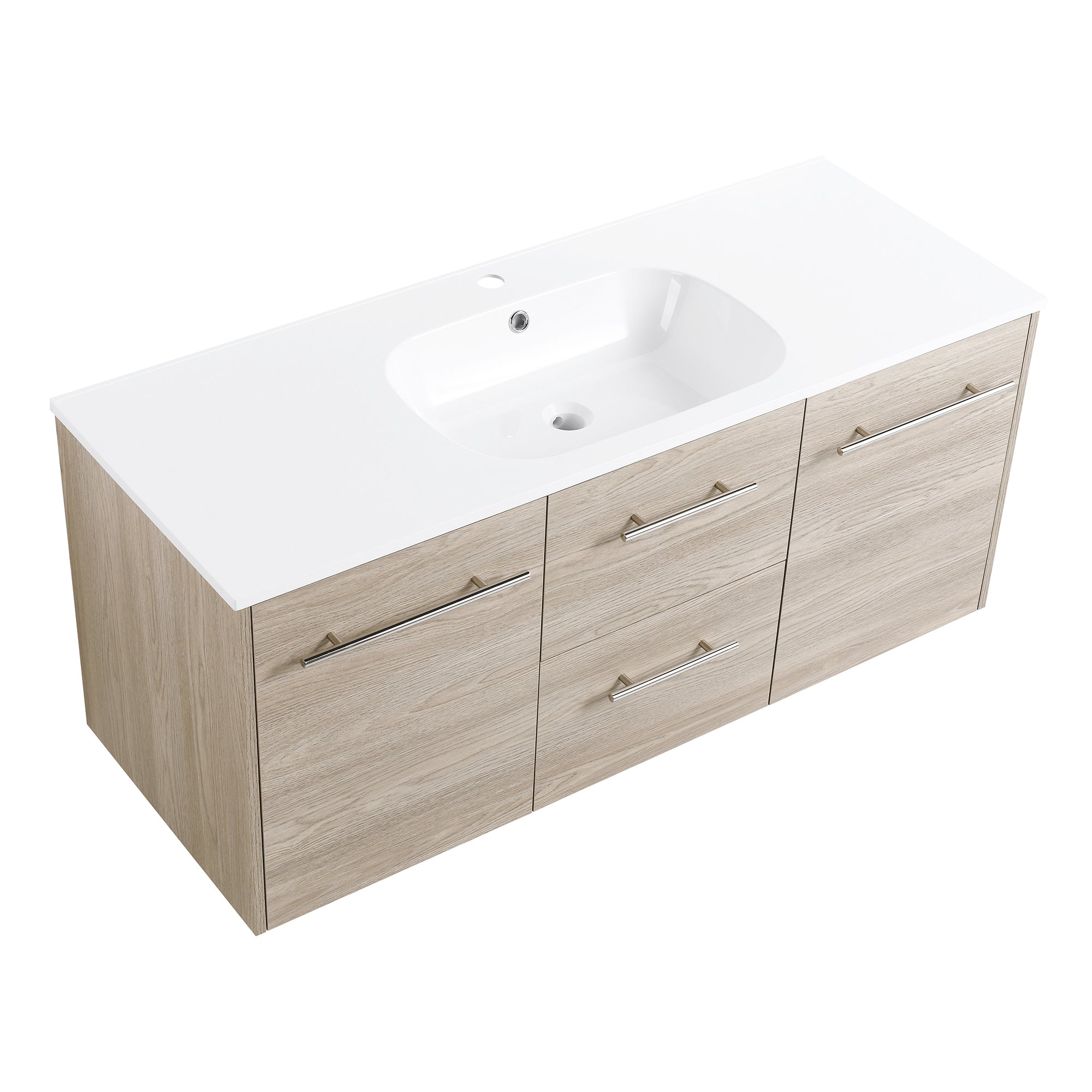 36 Inch Plywood Freestanding Bathroom Vanity with Gel Basin and Doors