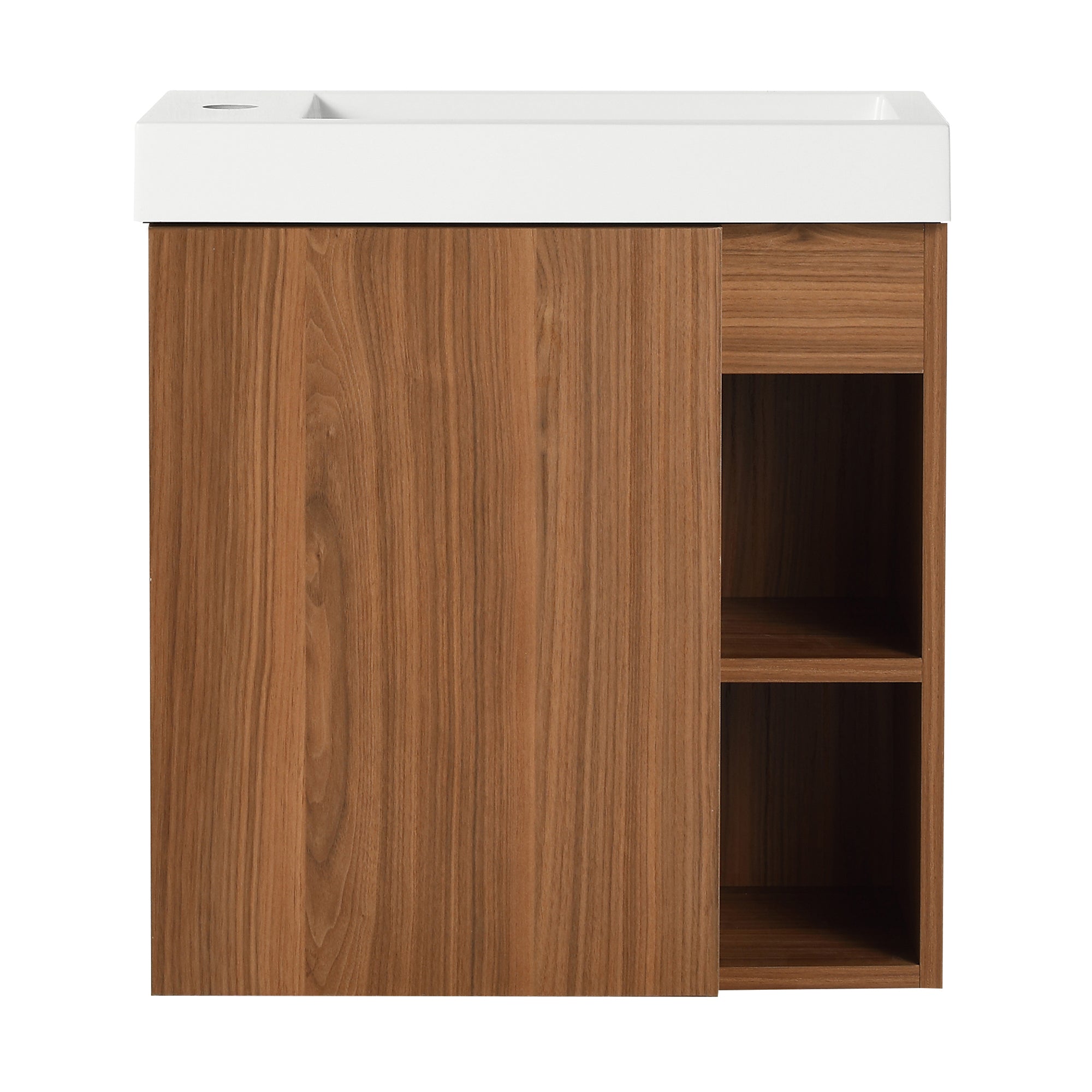 20 inch Wall-Mounted Bathroom Vanity Set  with Integrated Resin Sink