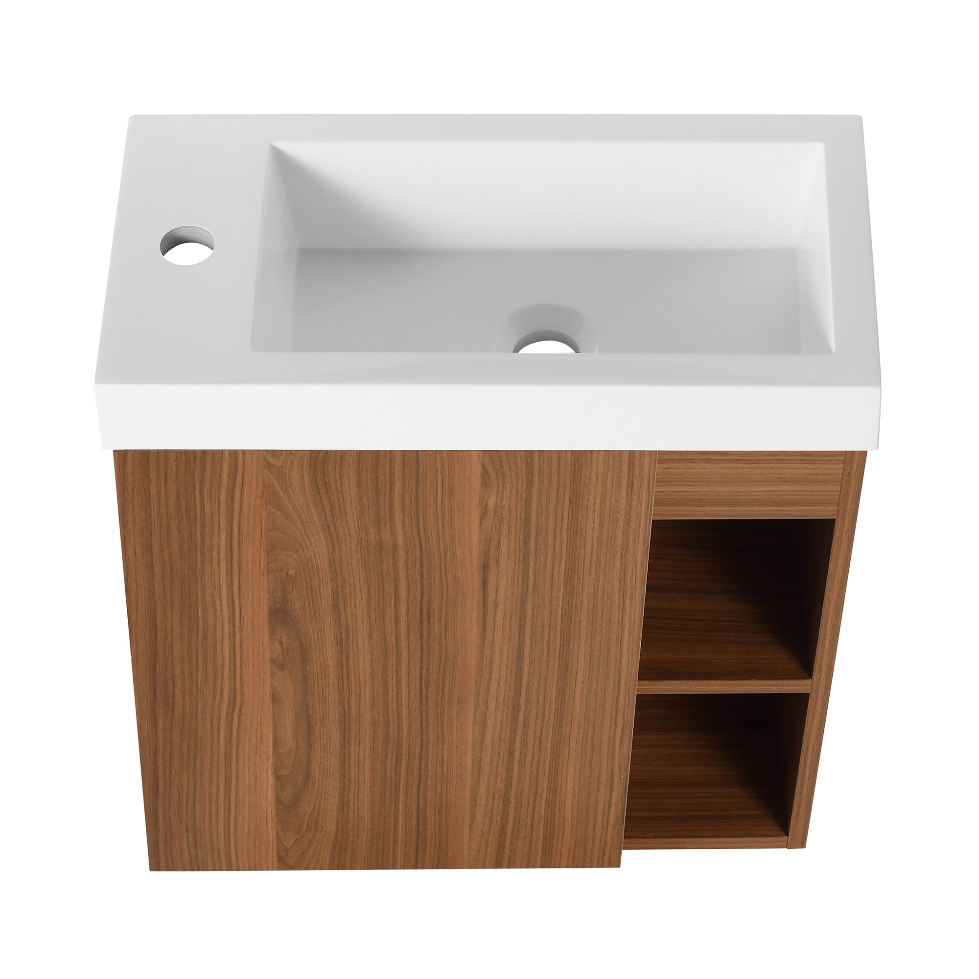 20 inch Wall-Mounted Bathroom Vanity Set  with Integrated Resin Sink
