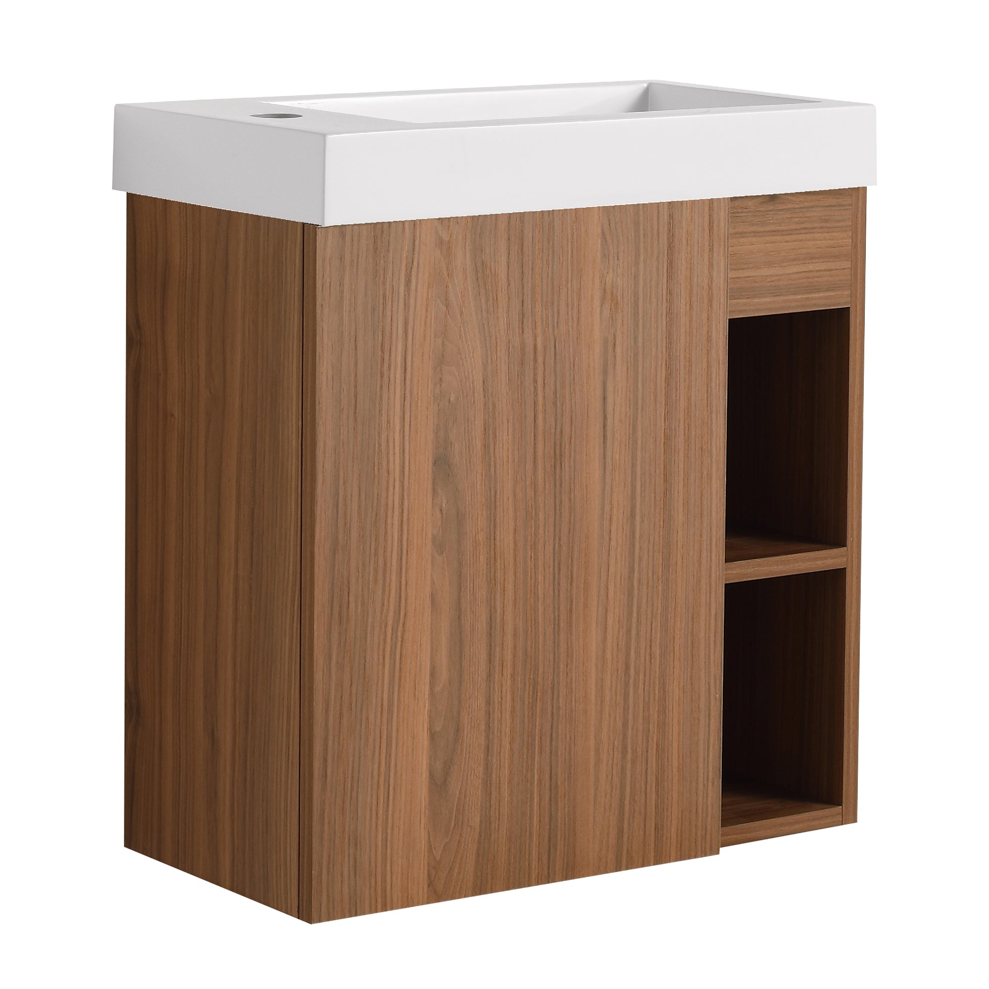 20 inch Wall-Mounted Bathroom Vanity Set  with Integrated Resin Sink