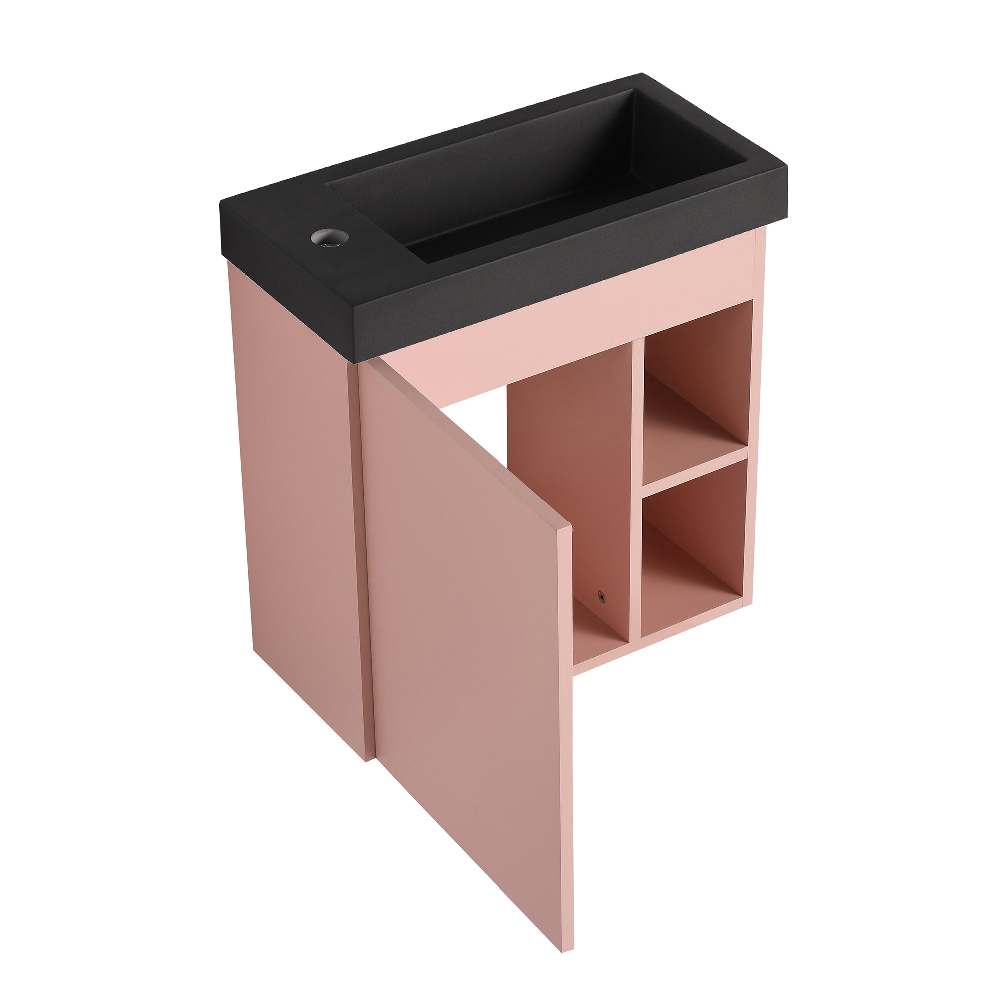 20 inch Wall-Mounted Bathroom Vanity Set  with Integrated Resin Sink
