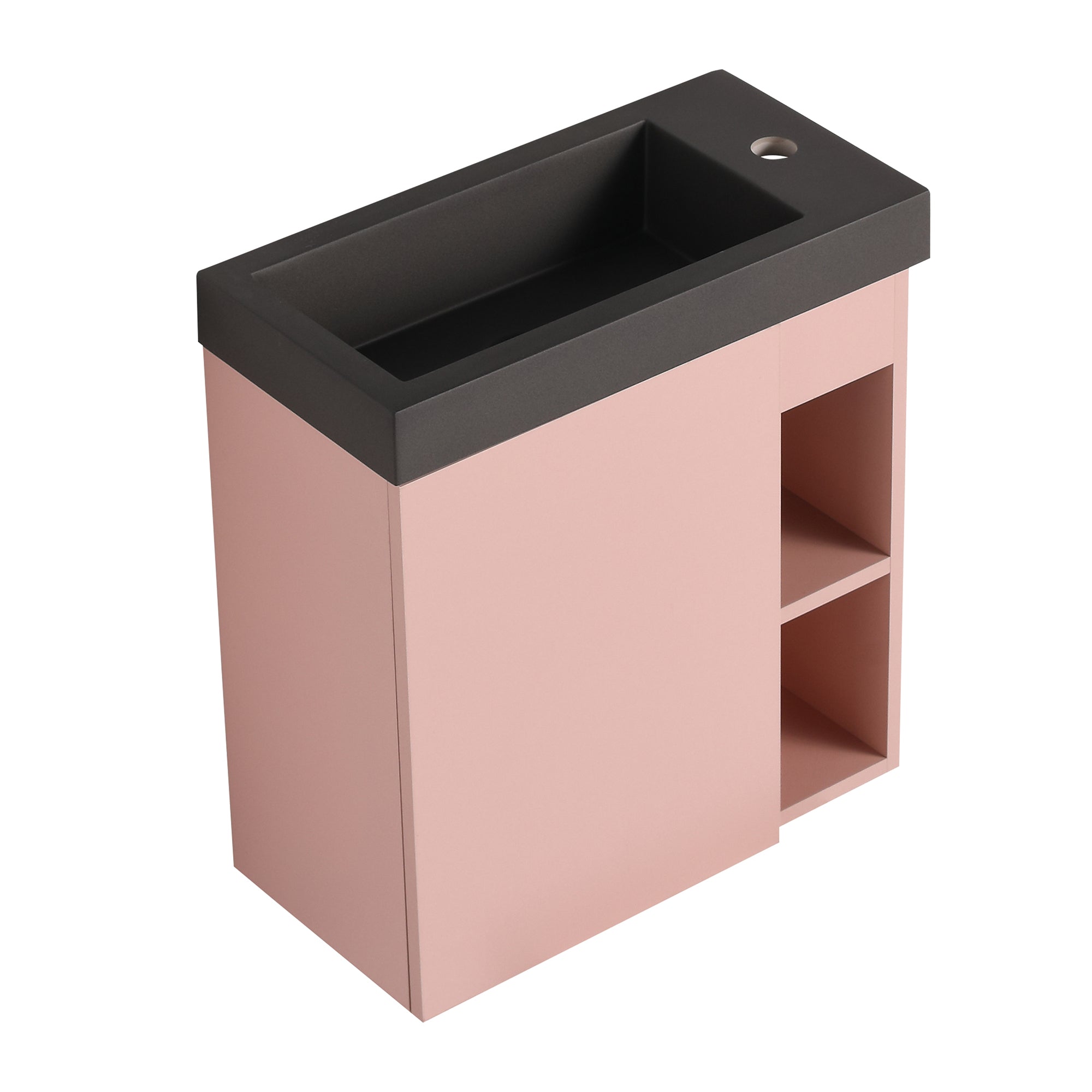 20 inch Wall-Mounted Bathroom Vanity Set  with Integrated Resin Sink