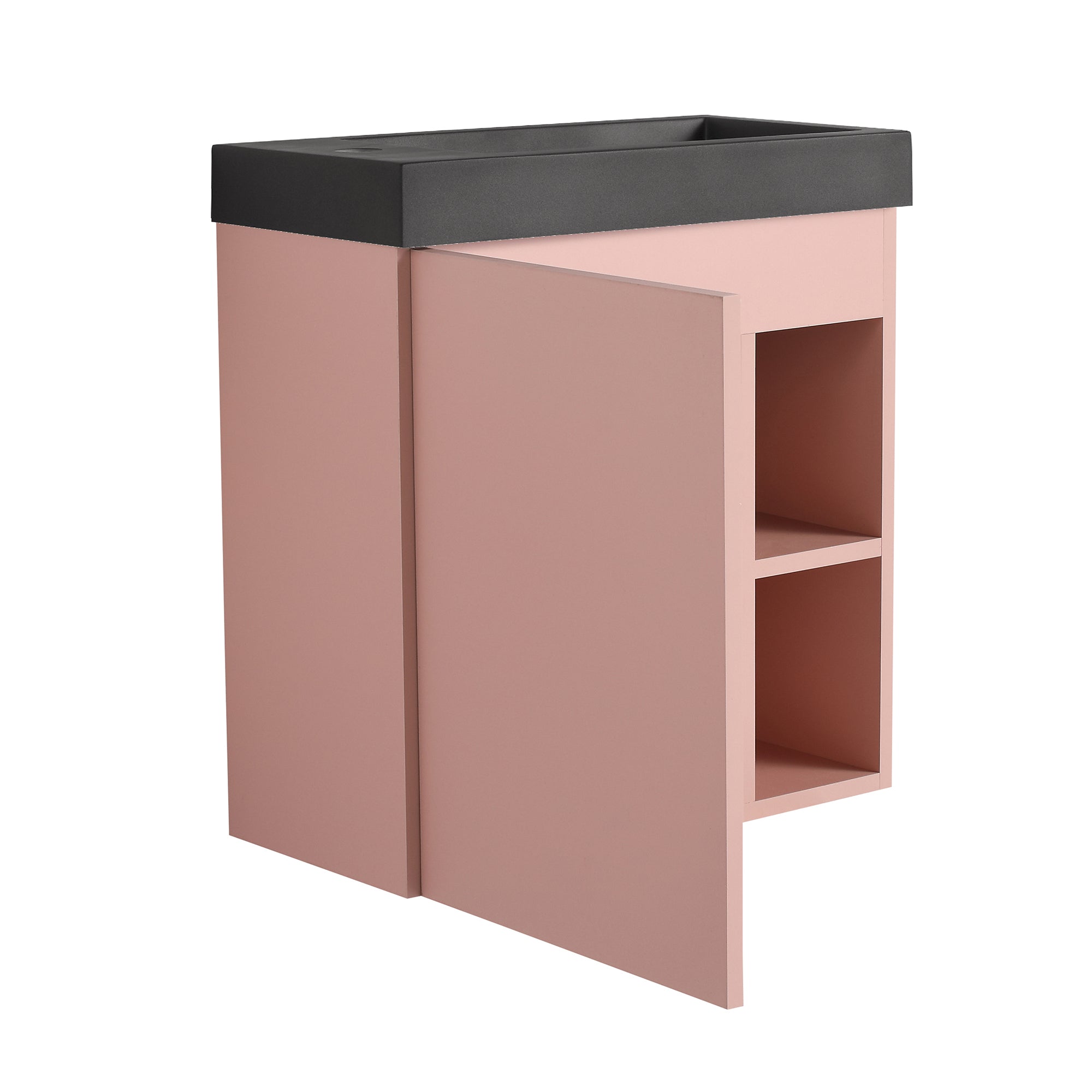 20 inch Wall-Mounted Bathroom Vanity Set  with Integrated Resin Sink