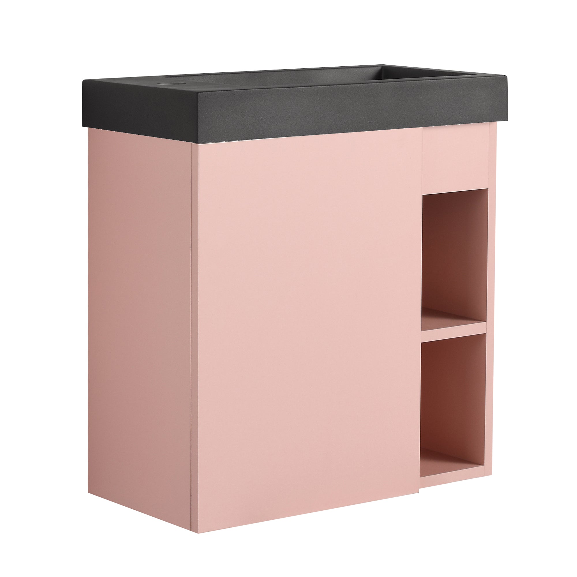 20 inch Wall-Mounted Bathroom Vanity Set  with Integrated Resin Sink