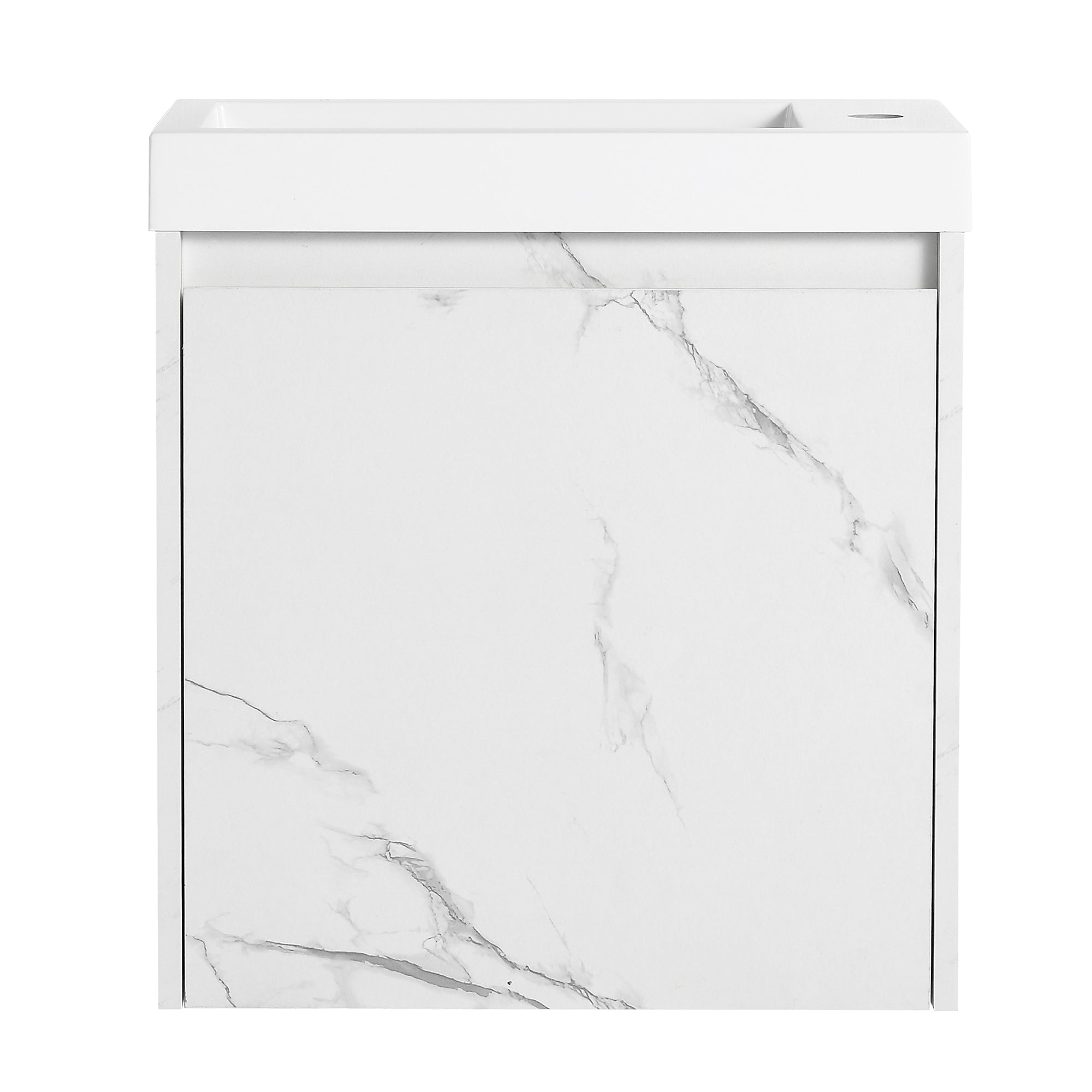 20 inch Wall-Mounted Bathroom Vanity Set  with Integrated Resin Sink