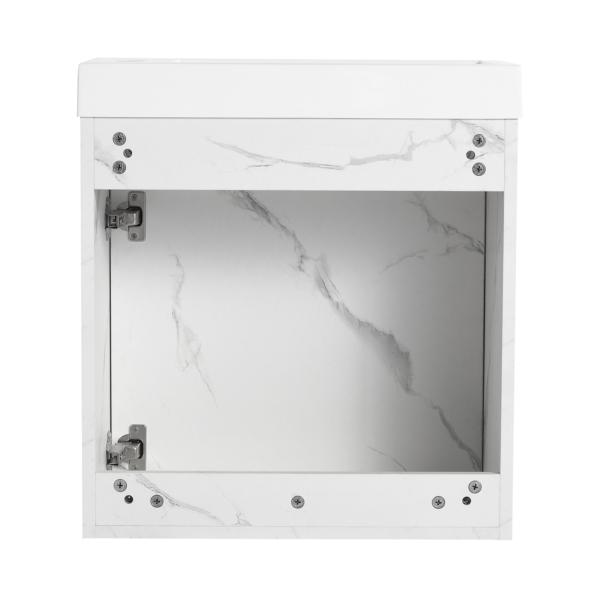20 inch Wall-Mounted Bathroom Vanity Set  with Integrated Resin Sink