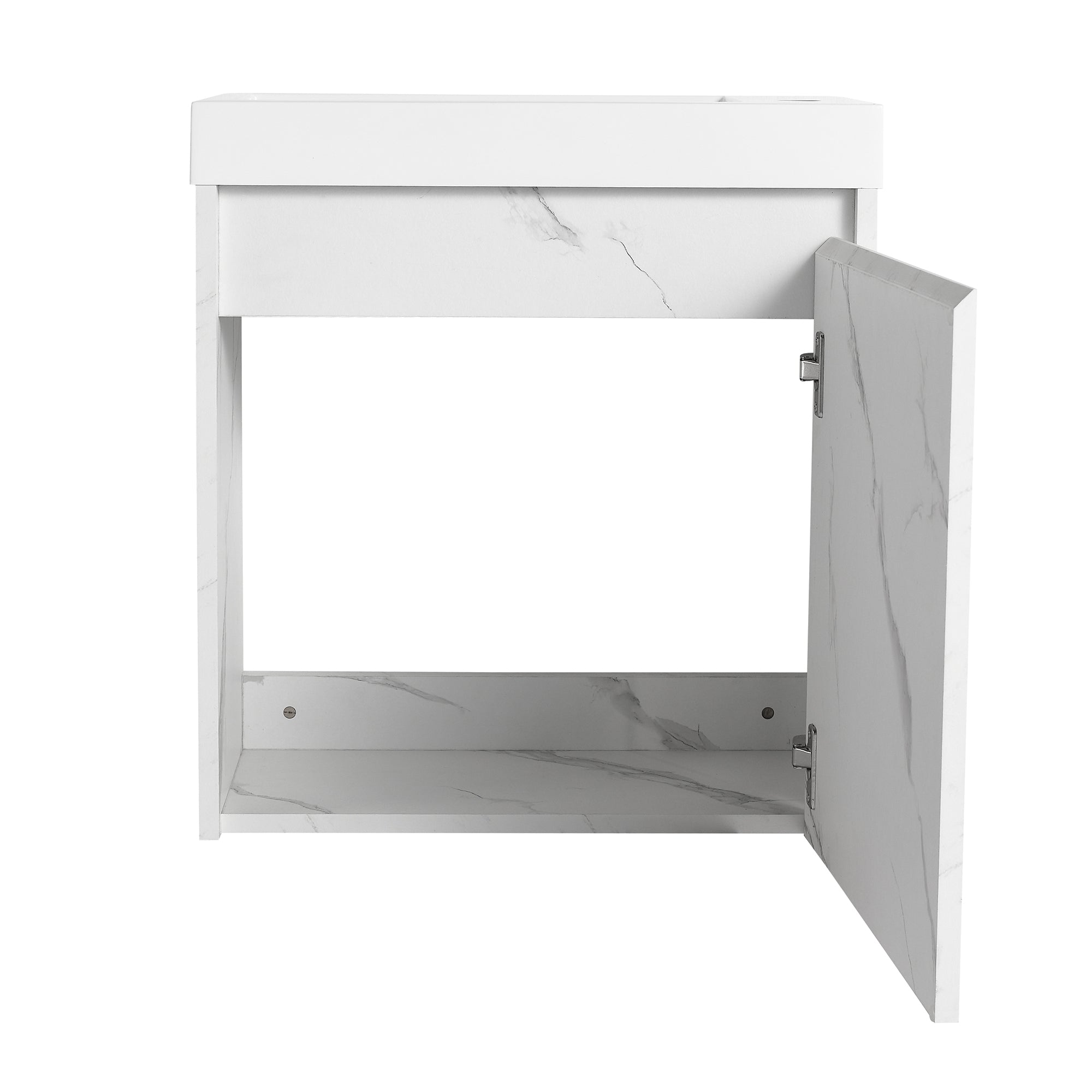 20 inch Wall-Mounted Bathroom Vanity Set  with Integrated Resin Sink