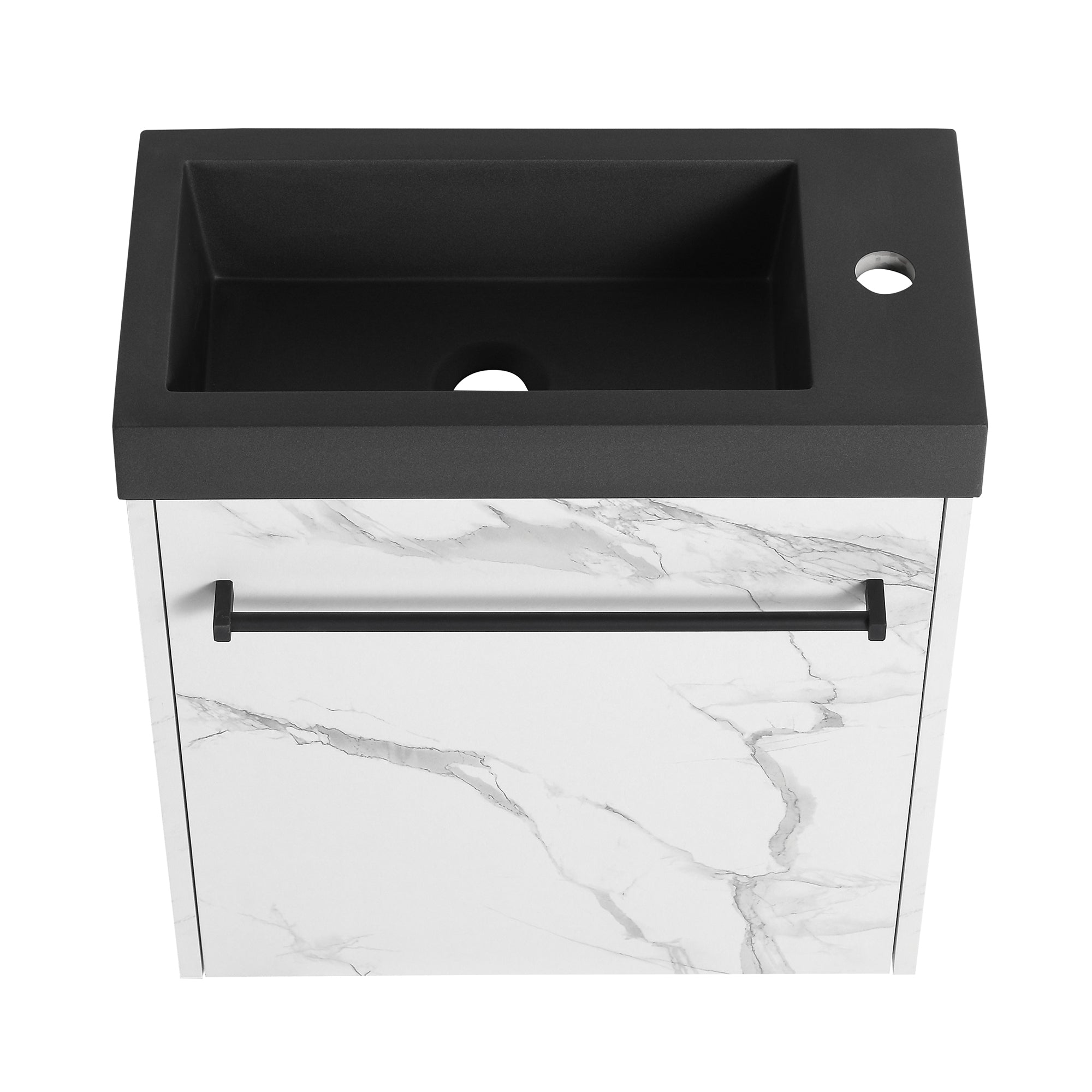 20 inch Wall-Mounted Bathroom Vanity Set  with Integrated Resin Sink
