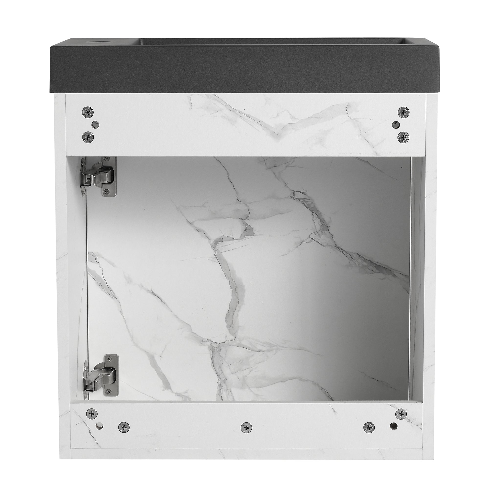 20 inch Wall-Mounted Bathroom Vanity Set  with Integrated Resin Sink