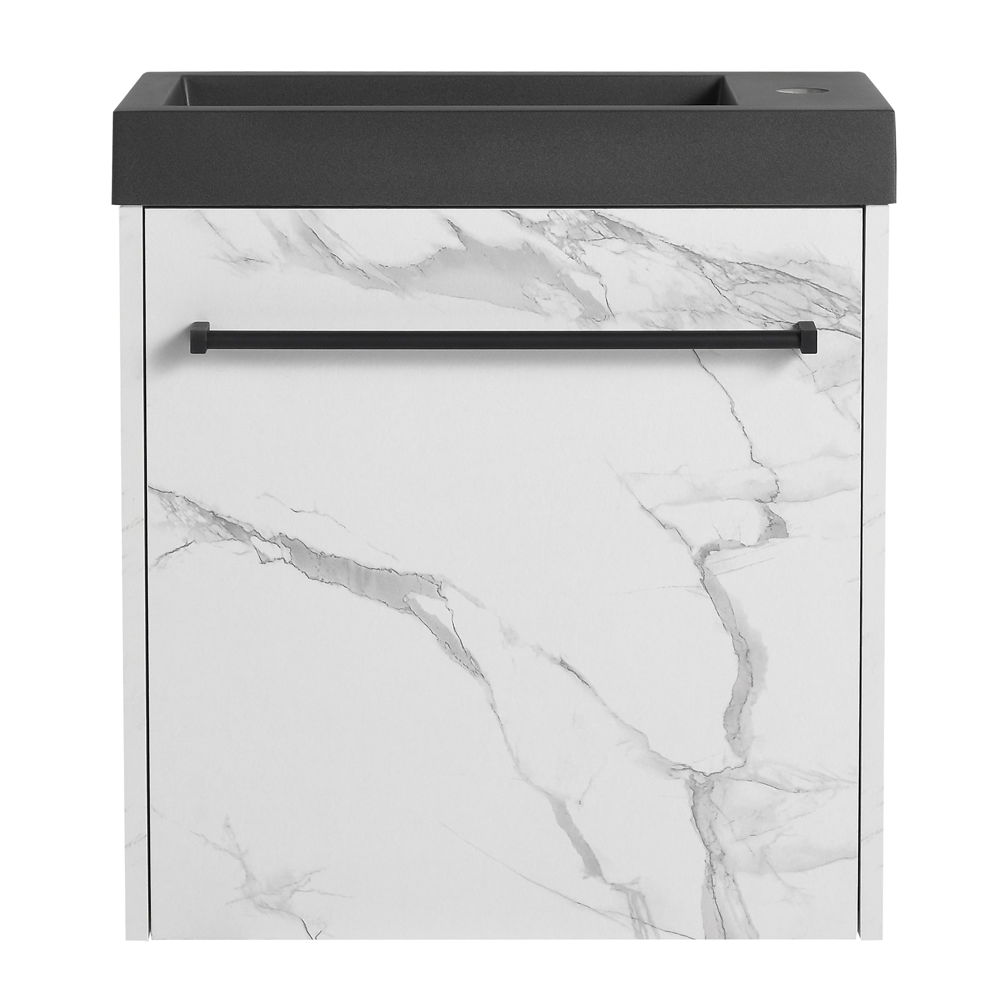 20 inch Wall-Mounted Bathroom Vanity Set  with Integrated Resin Sink