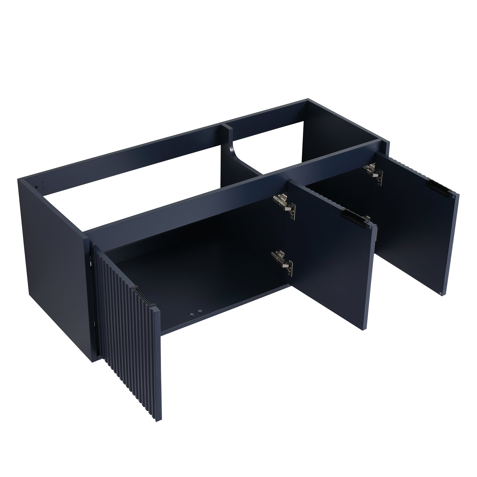 36 Inch Plywood Wall Mounted Bathroom Vanity Set with Integrated Drop-Shaped Resin Sink