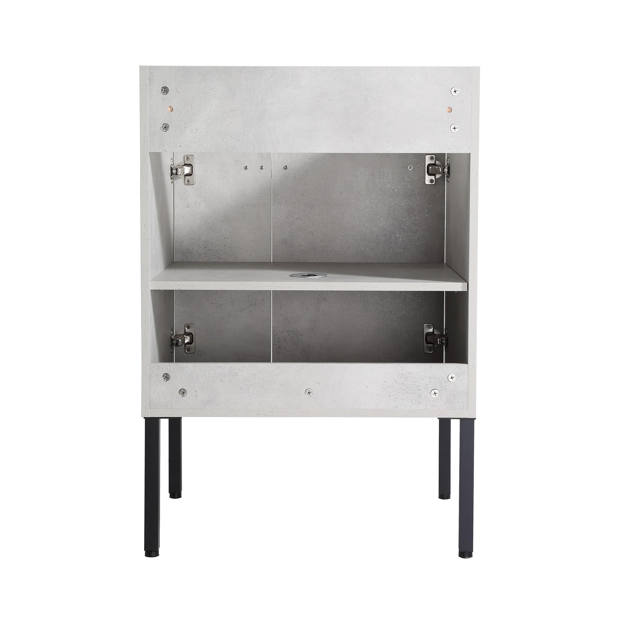 36 Inch Plywood Wall-Mounted Bathroom Vanity Set in White Oak with Integrated Resin Sink