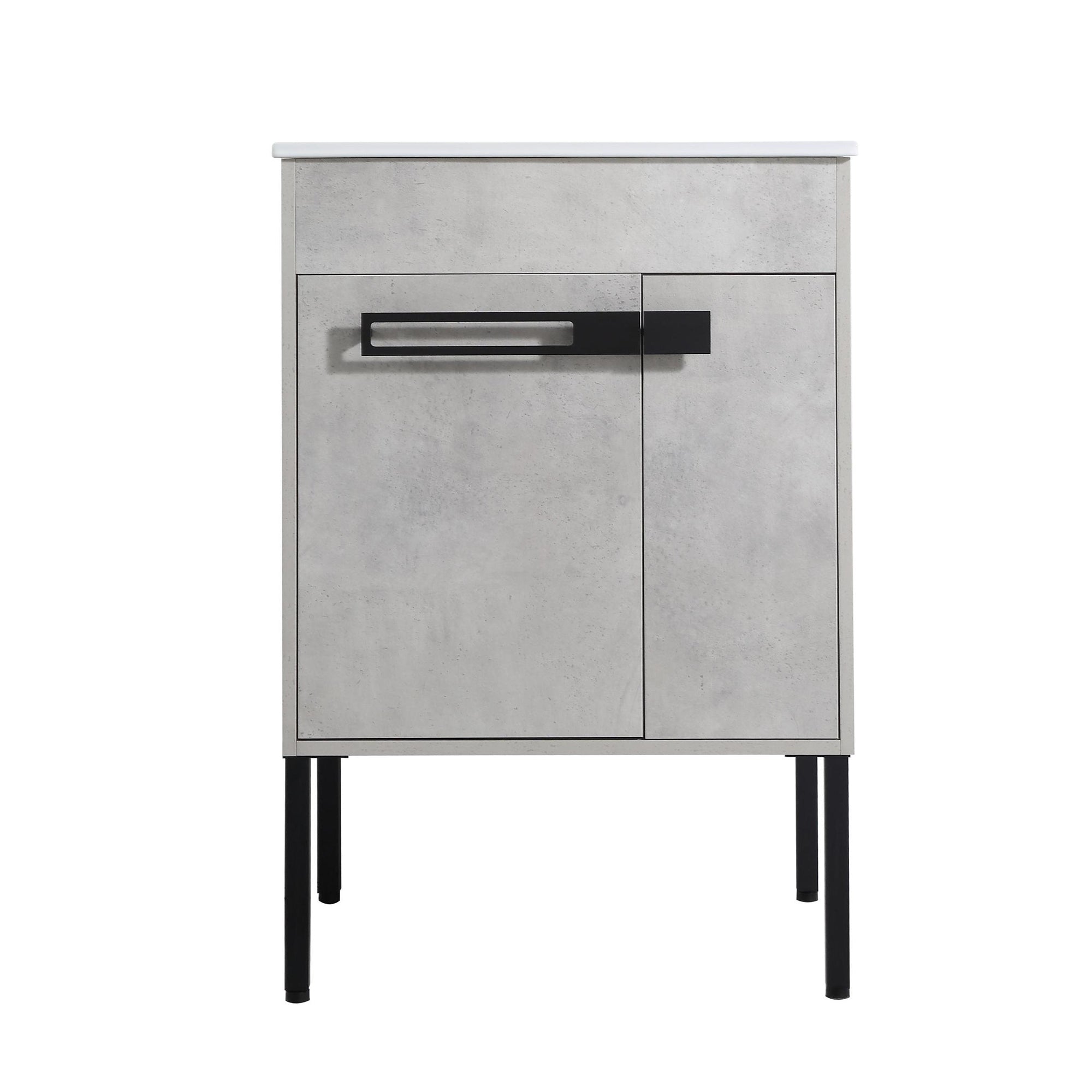 36 Inch Plywood Wall-Mounted Bathroom Vanity Set in White Oak with Integrated Resin Sink